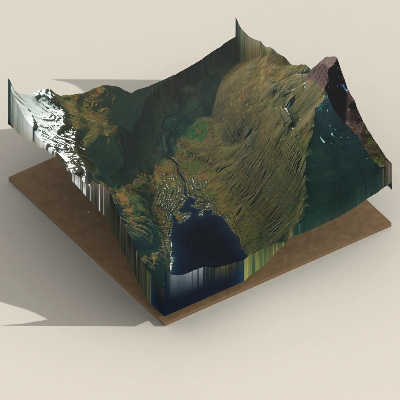 Seyðisfjörður 3D terrain render