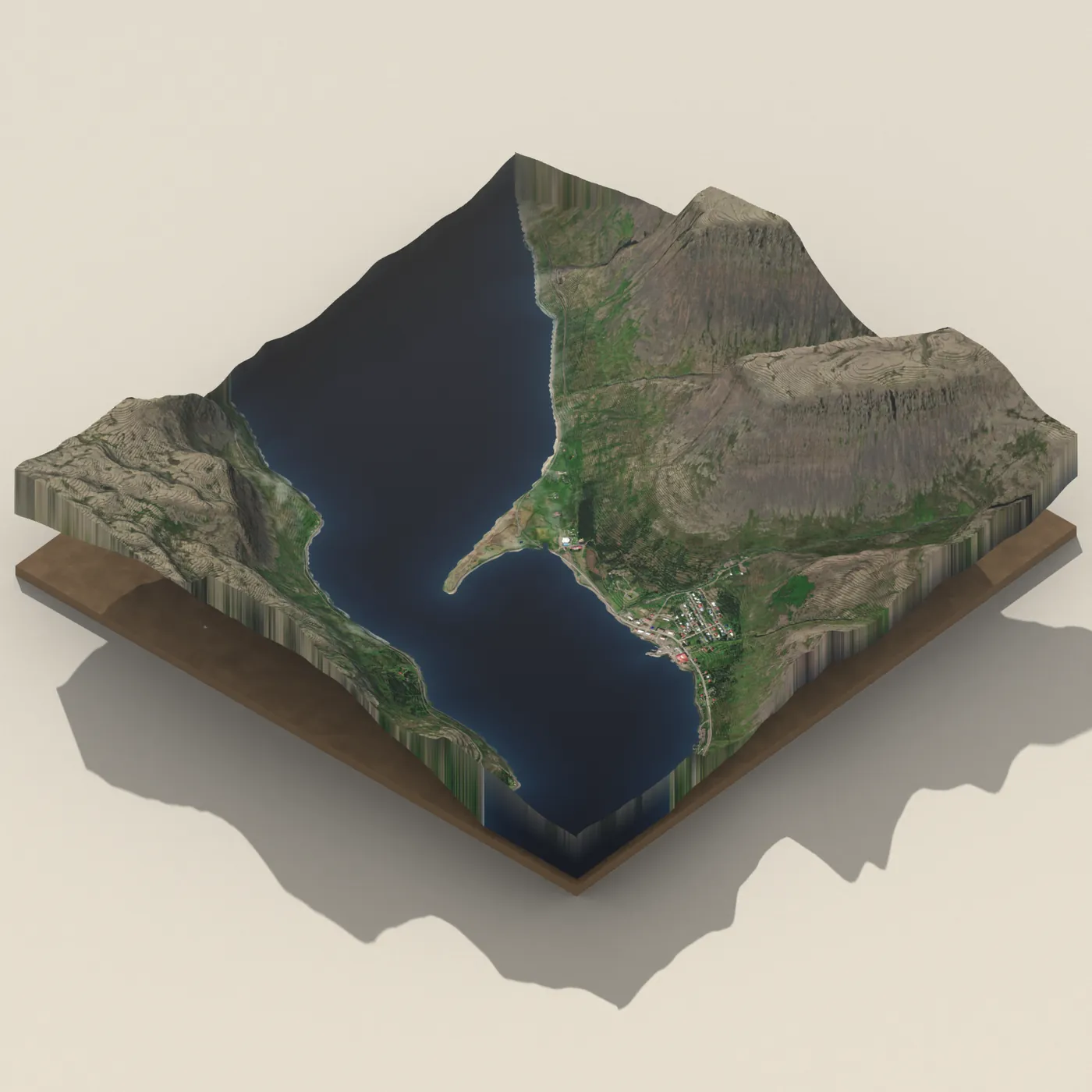 Tálknafjörður 3D terrain render