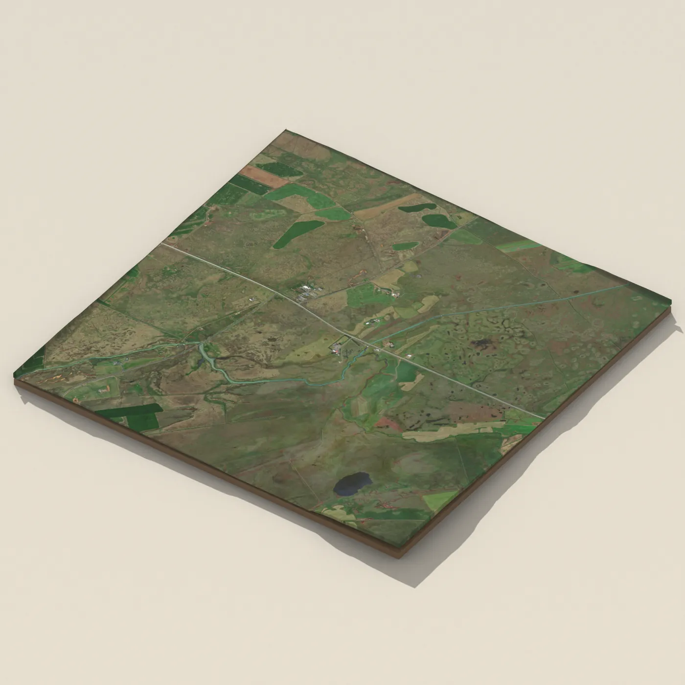 Þingborg 3D terrain render