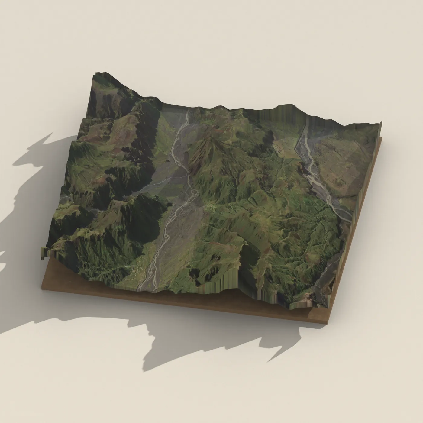 Þórsmörk Langidalur 3D terrain render