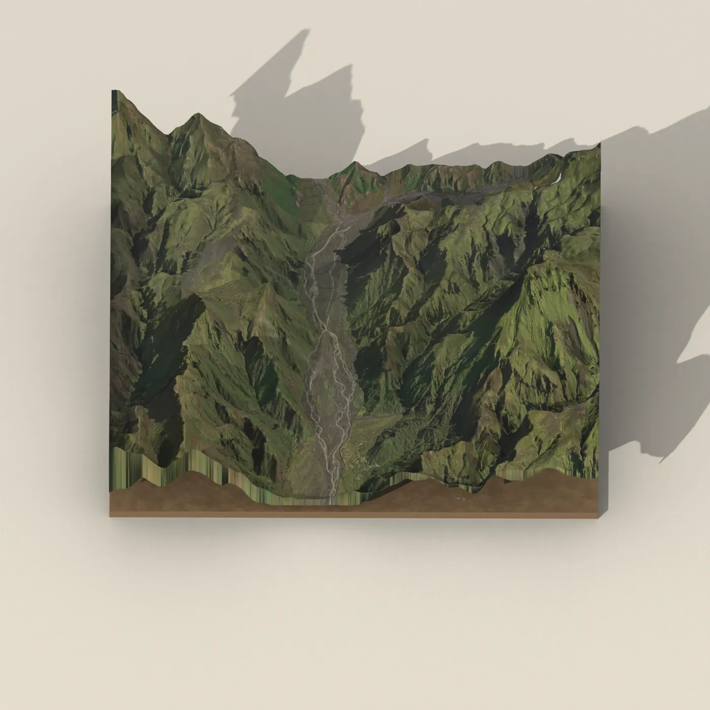 Þvergil — 3D terrain render (no visitor photo yet)