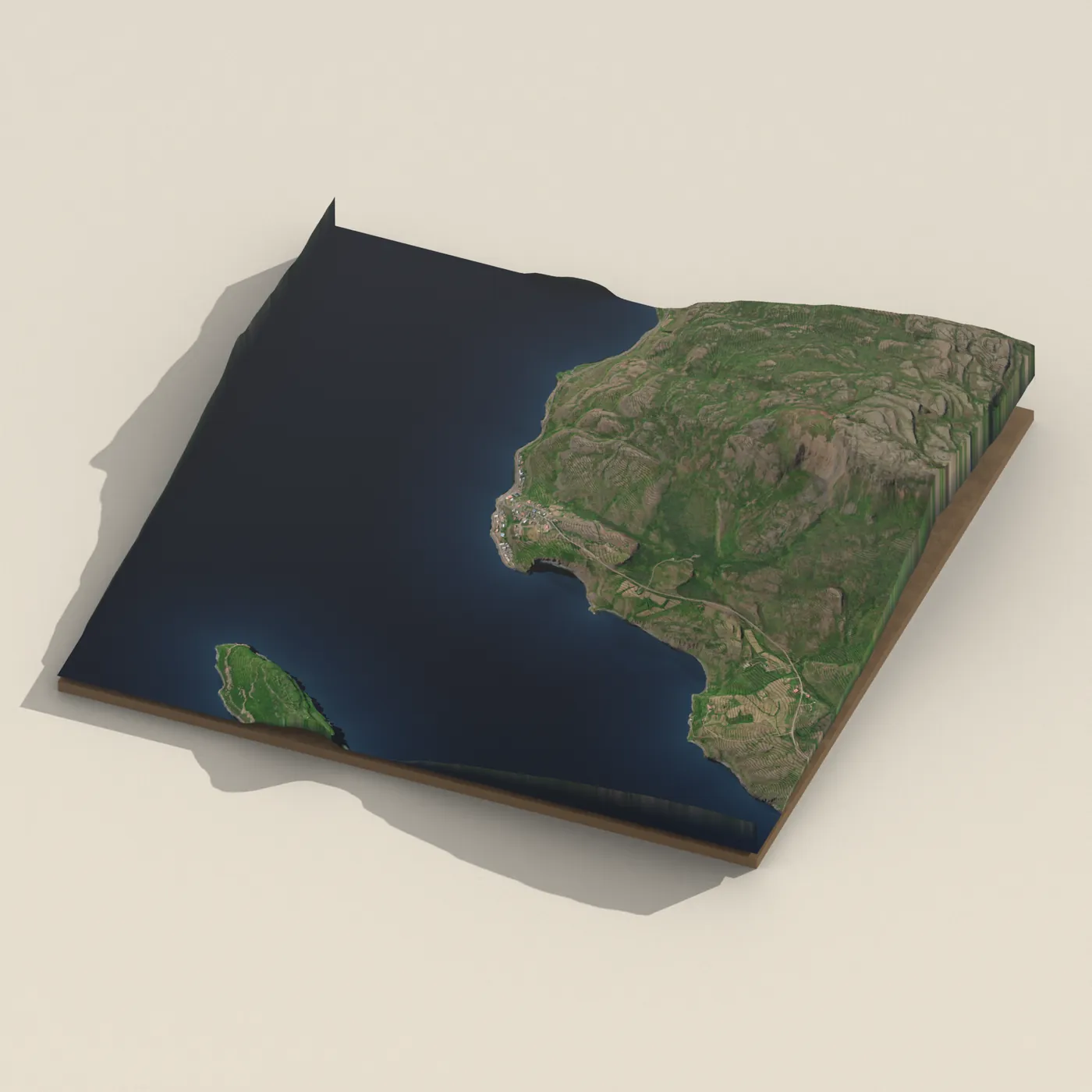 Tjaldstæðið Drangsnesi — 3D terrain render (no visitor photo yet)
