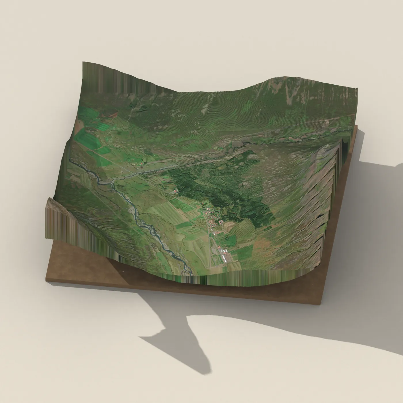 Tjaldsvæði á Hólum í Hjaltadal — 3D terrain render (no visitor photo yet)