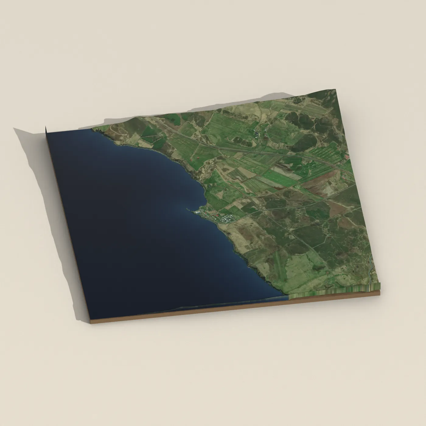Tjaldsvæði Hauganesi — 3D terrain render (no visitor photo yet)