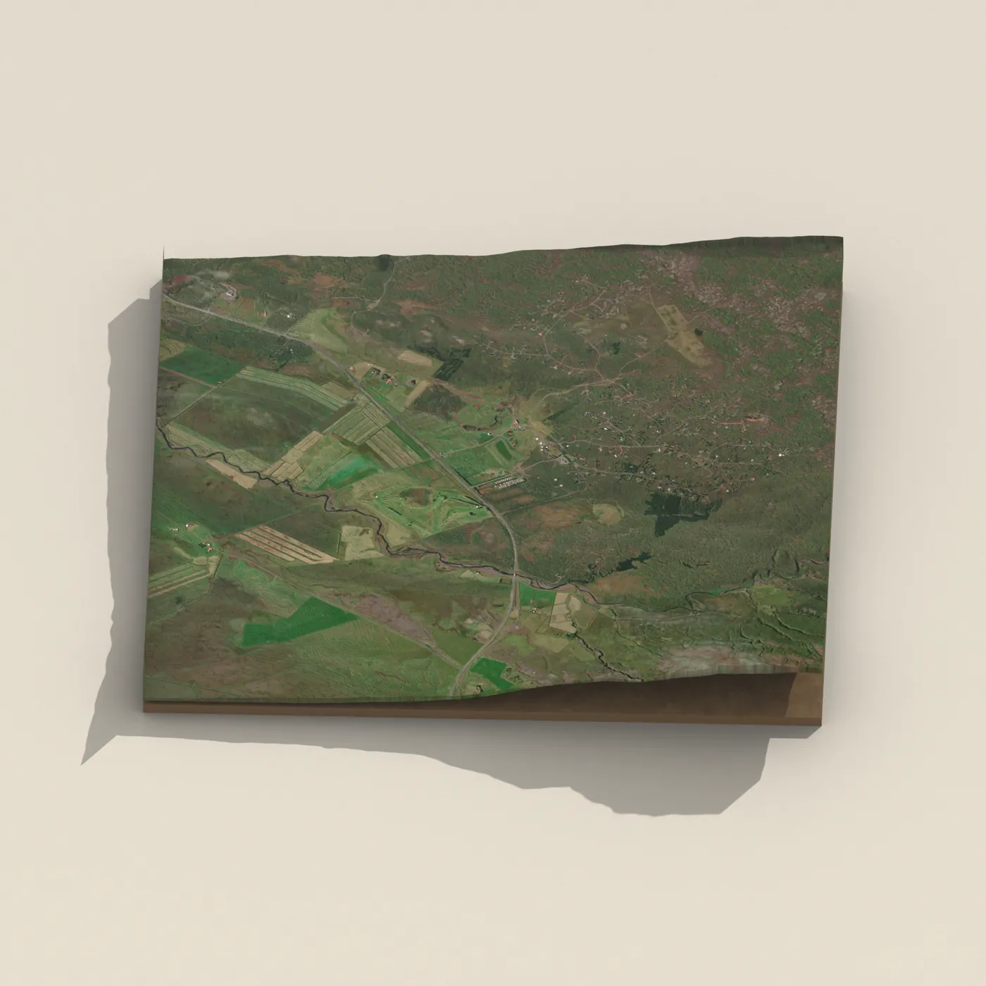 Tjaldsvæði Úthlíð — 3D terrain render (no visitor photo yet)