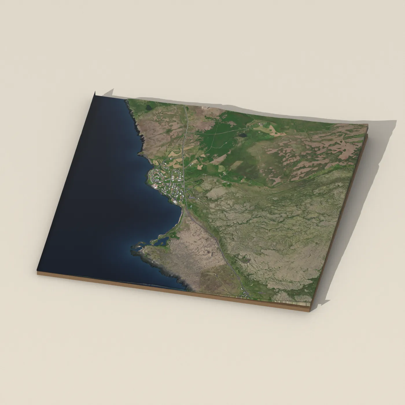 Tjaldsvæðið á Hellissandi — 3D terrain render (no visitor photo yet)