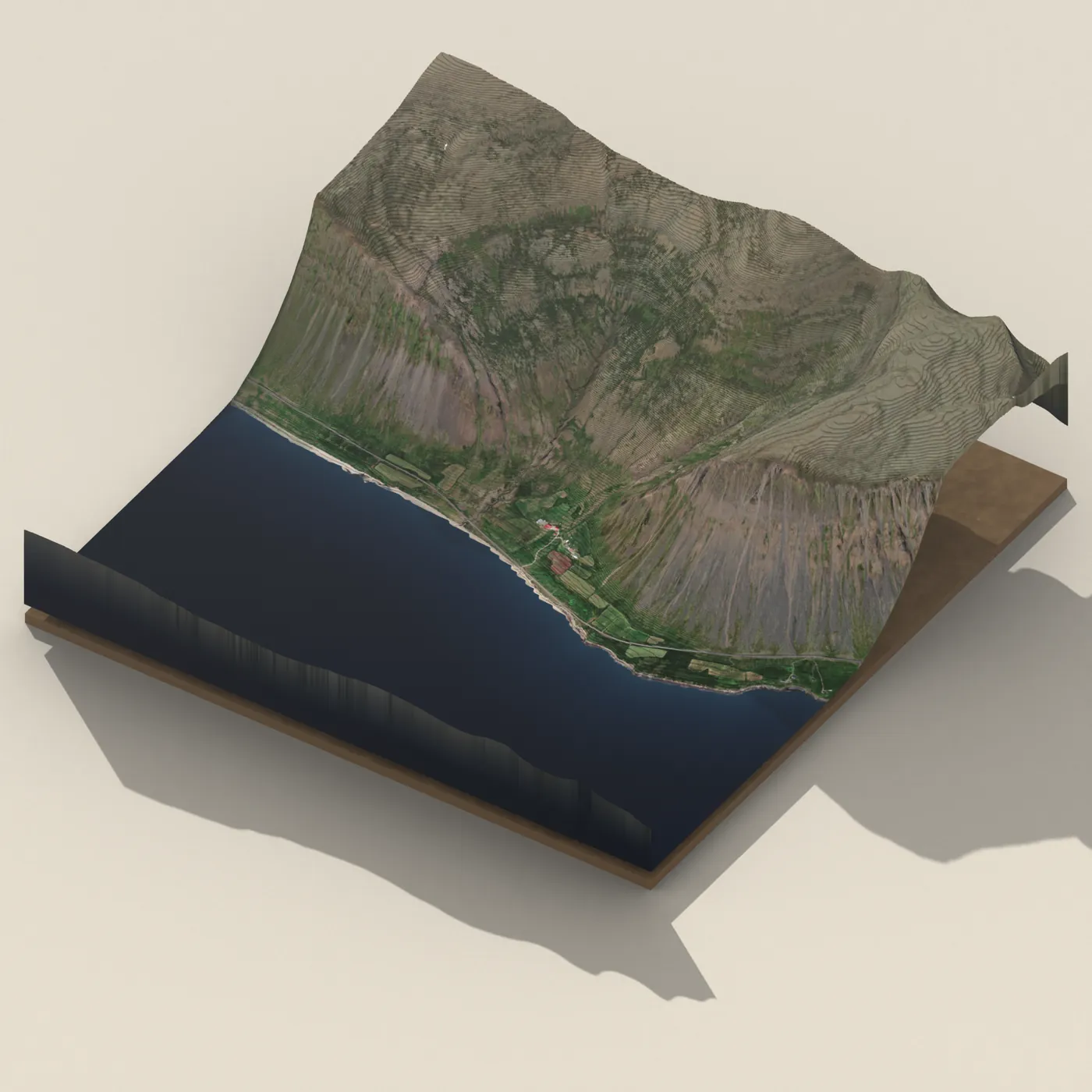 Tjaldsvæðið á Skörðum 3D terrain render