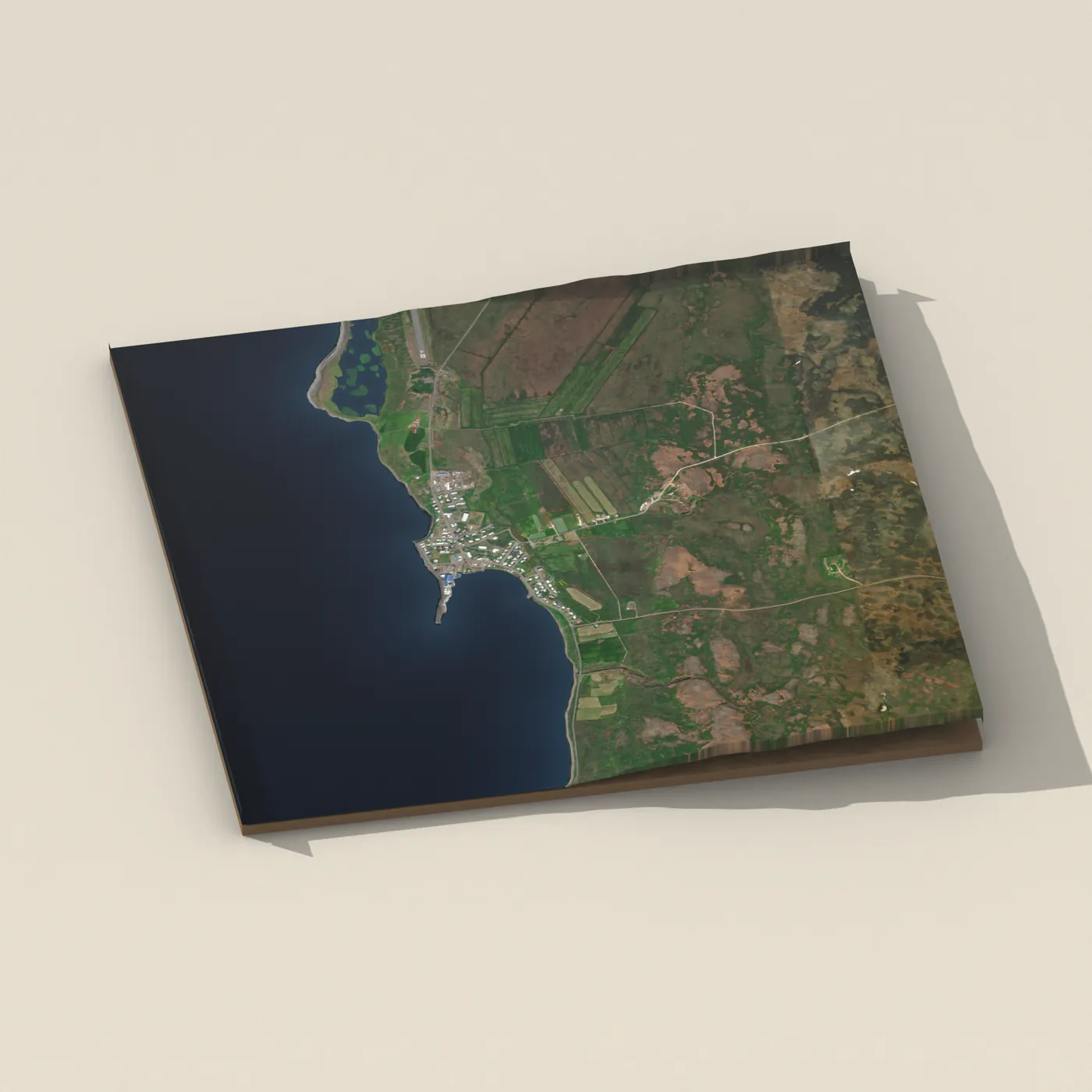 Tjaldsvæðið á Þórshöfn 3D terrain render