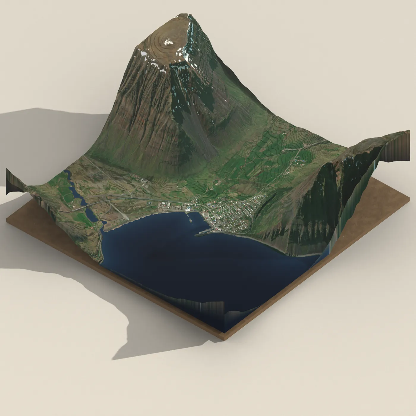 Tjaldsvæðið Bolungarvíkur — 3D terrain render (no visitor photo yet)