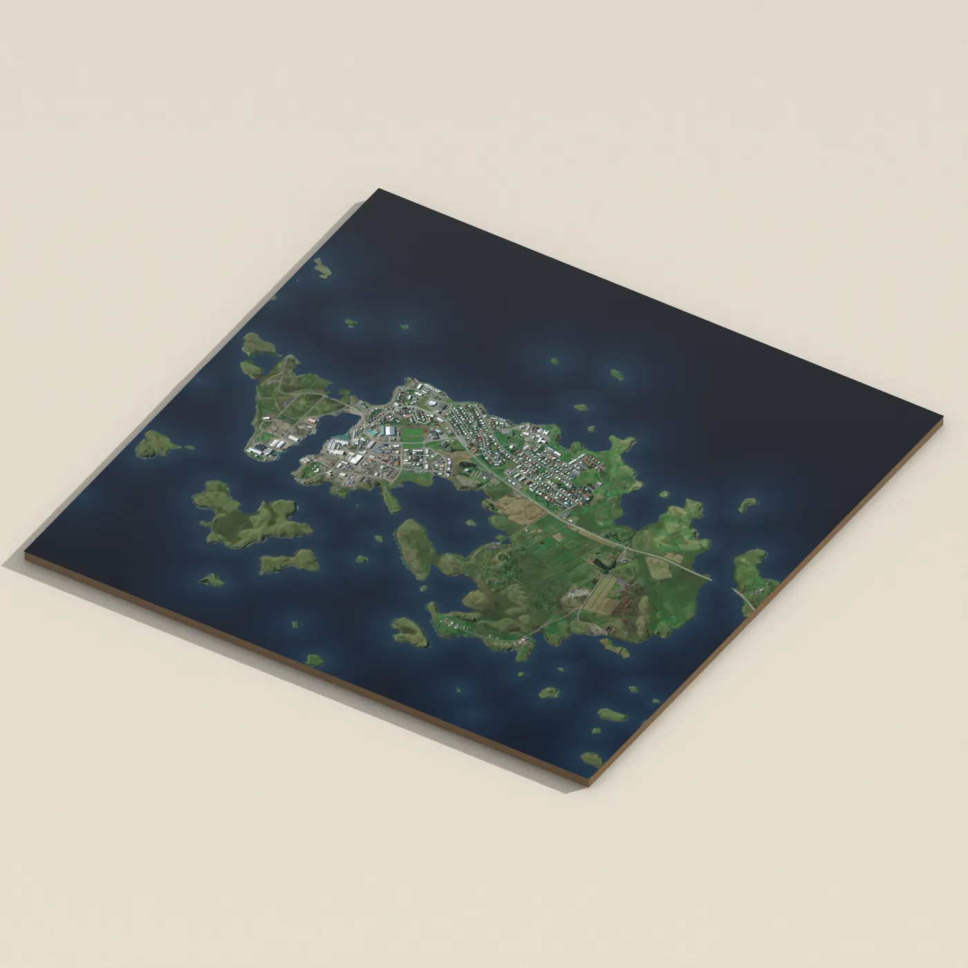 Tjaldsvæðið Höfn í Hornafirði 3D terrain render