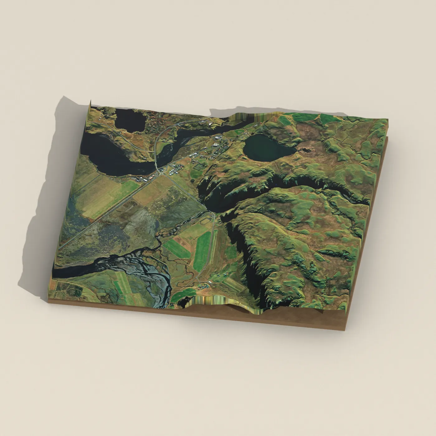 Tjaldsvæðið Kleifar — 3D terrain render (no visitor photo yet)