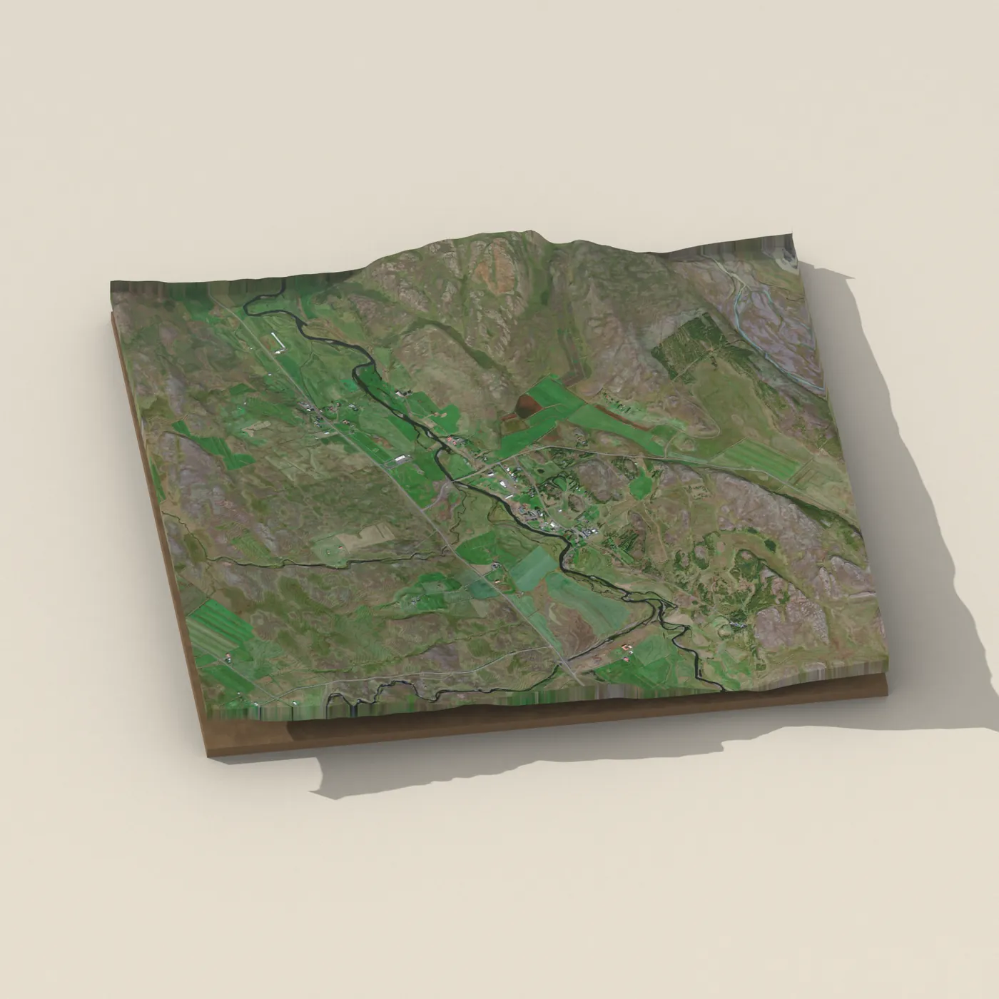 Tjaldsvæðið Steinsstöðum — 3D terrain render (no visitor photo yet)