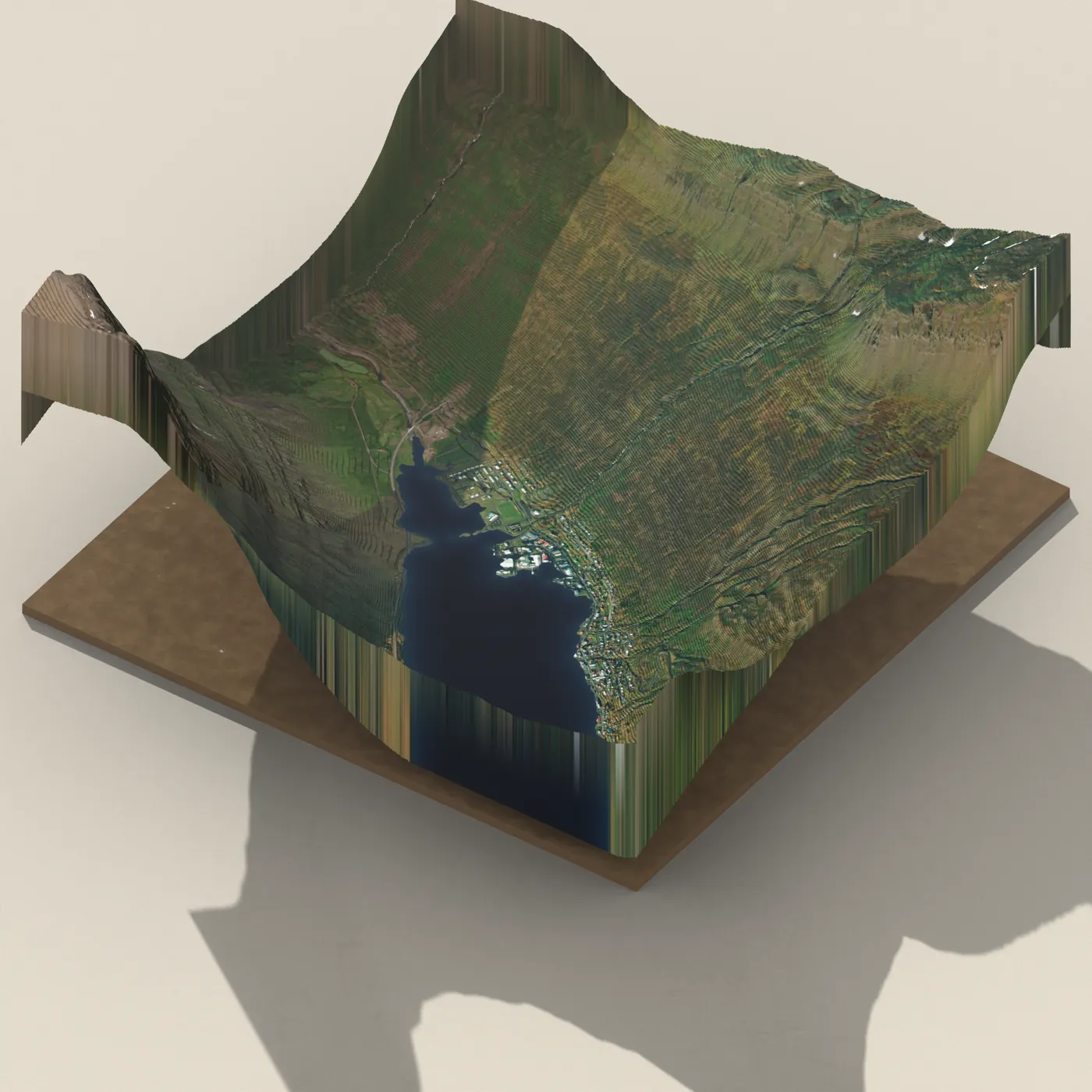 Tjaldsvæðið við Bleiksána — 3D terrain render (no visitor photo yet)