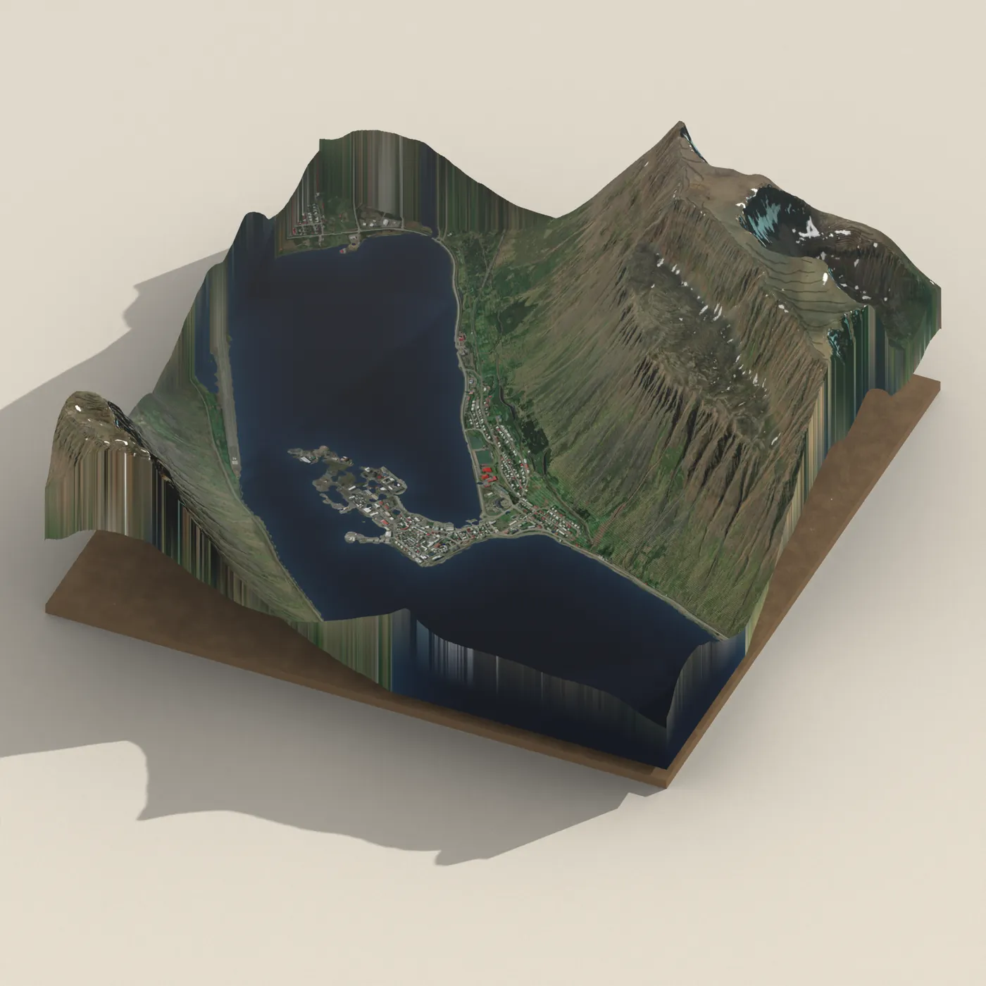 Tjaldsvæðið við Torfnes 3D terrain render