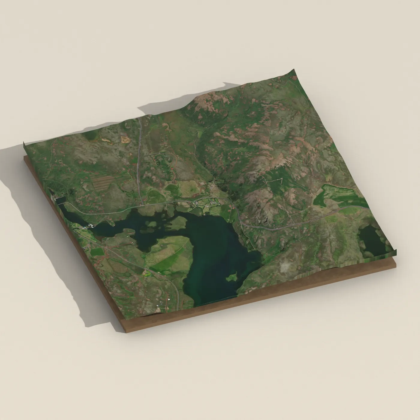 Úlfljótsvatn 3D terrain render