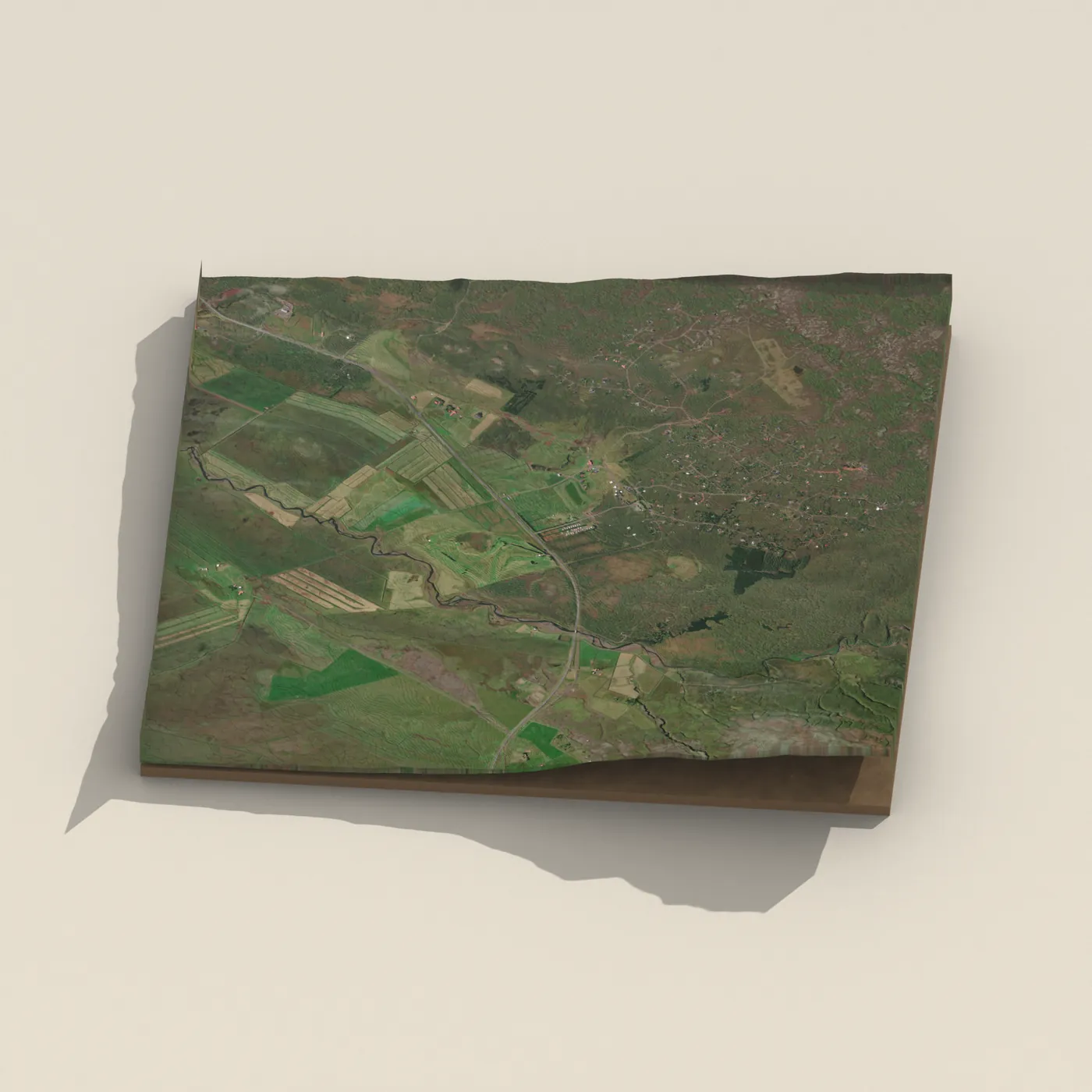 Úthlíð, Biskupstungu 3D terrain render