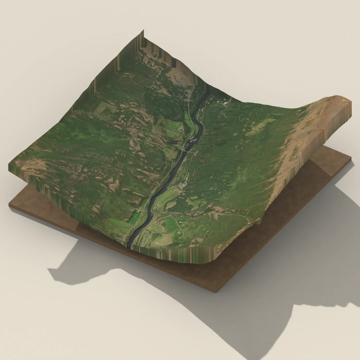 Vaglaskógur 3D terrain render