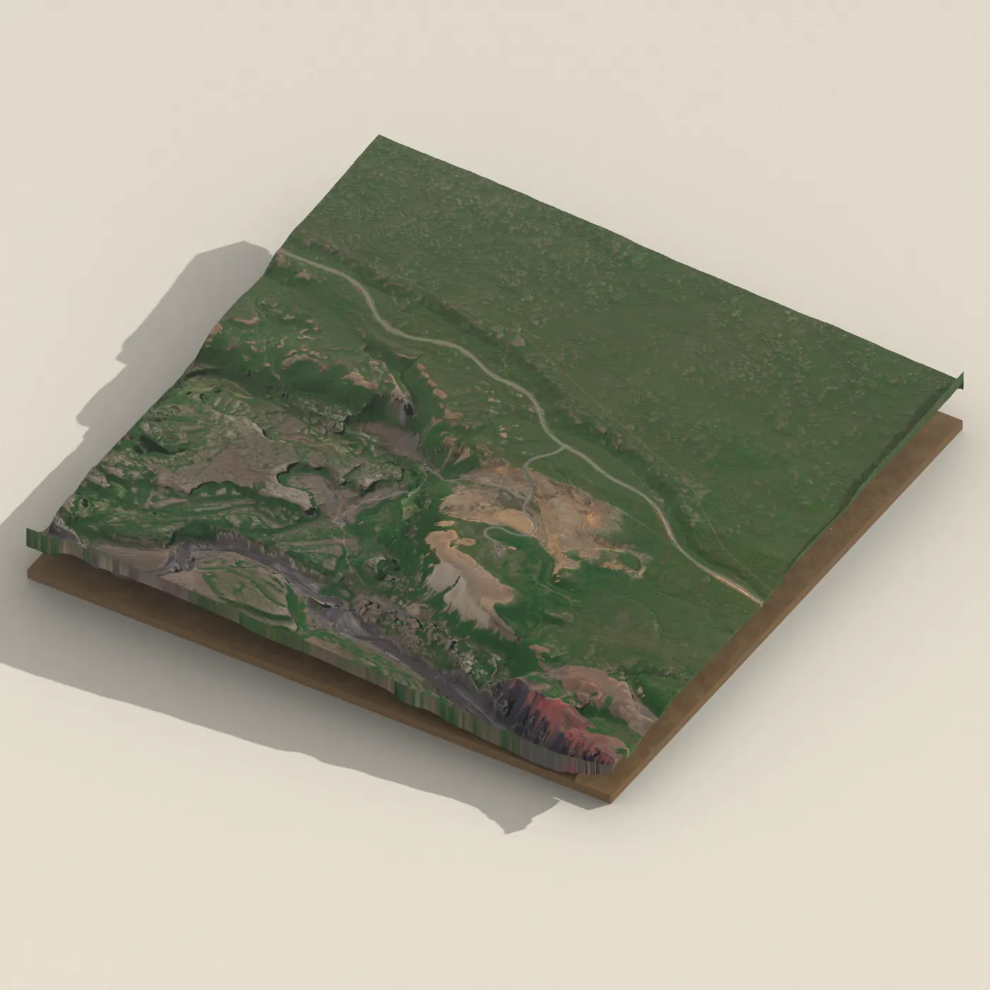 Ásbyrgi - Vesturdalur 3D terrain render