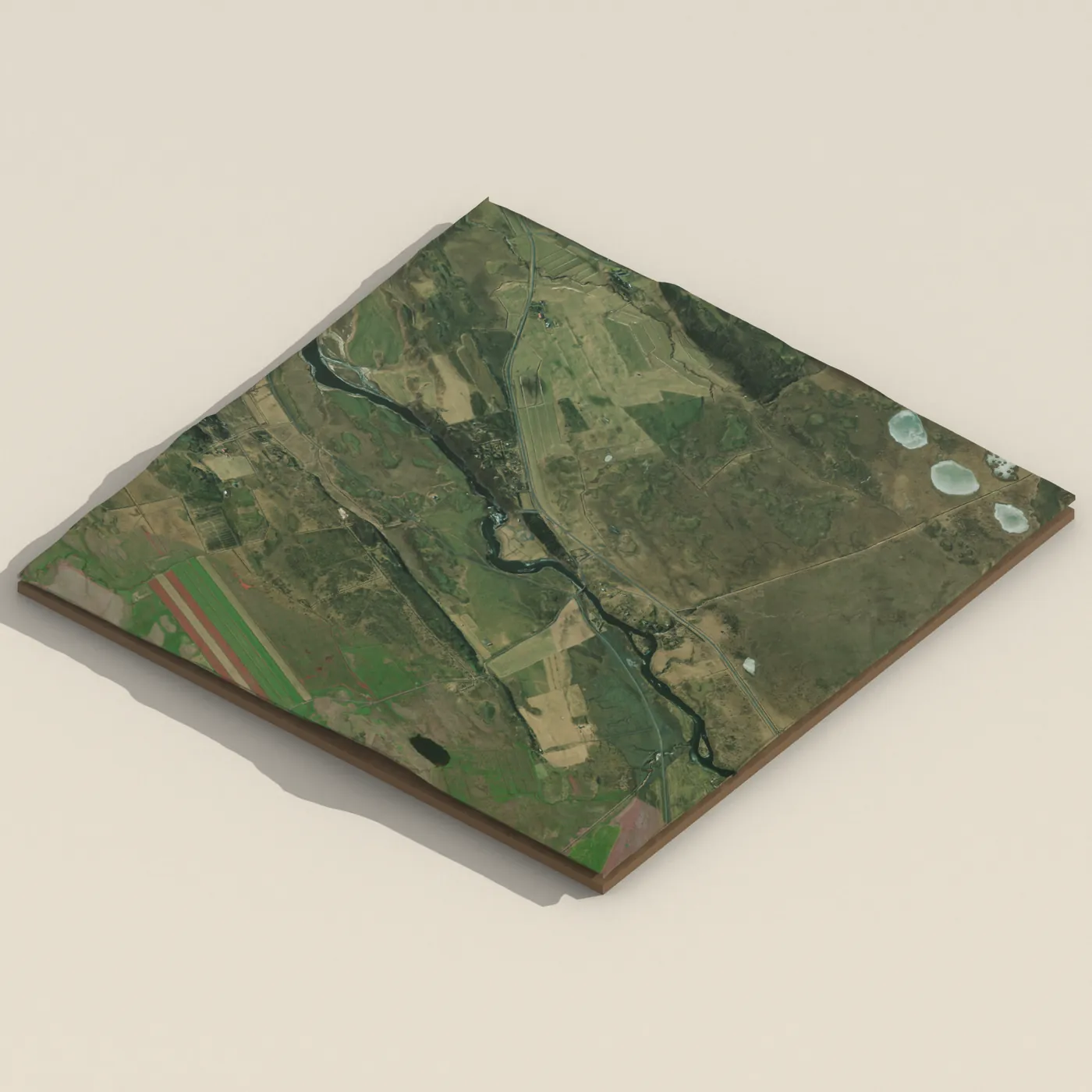 Tjaldsvæðið við Faxa 3D terrain render