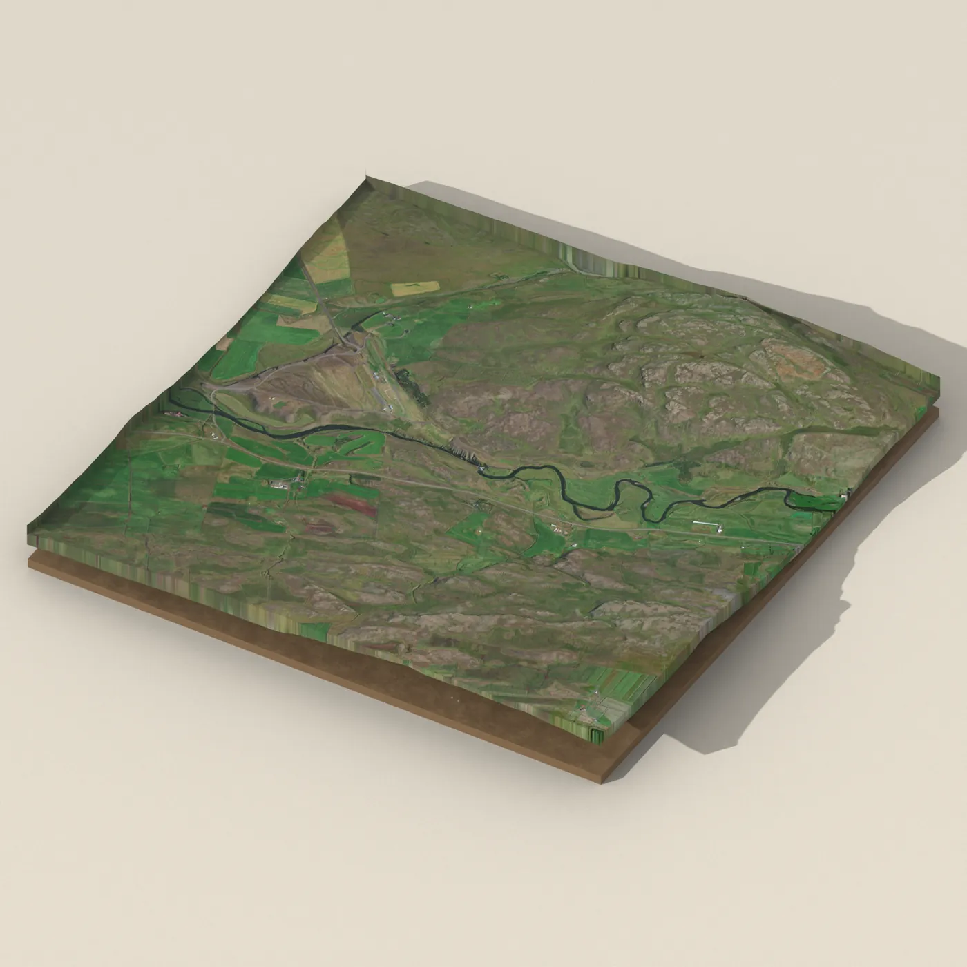 Fosslaug 3D terrain render