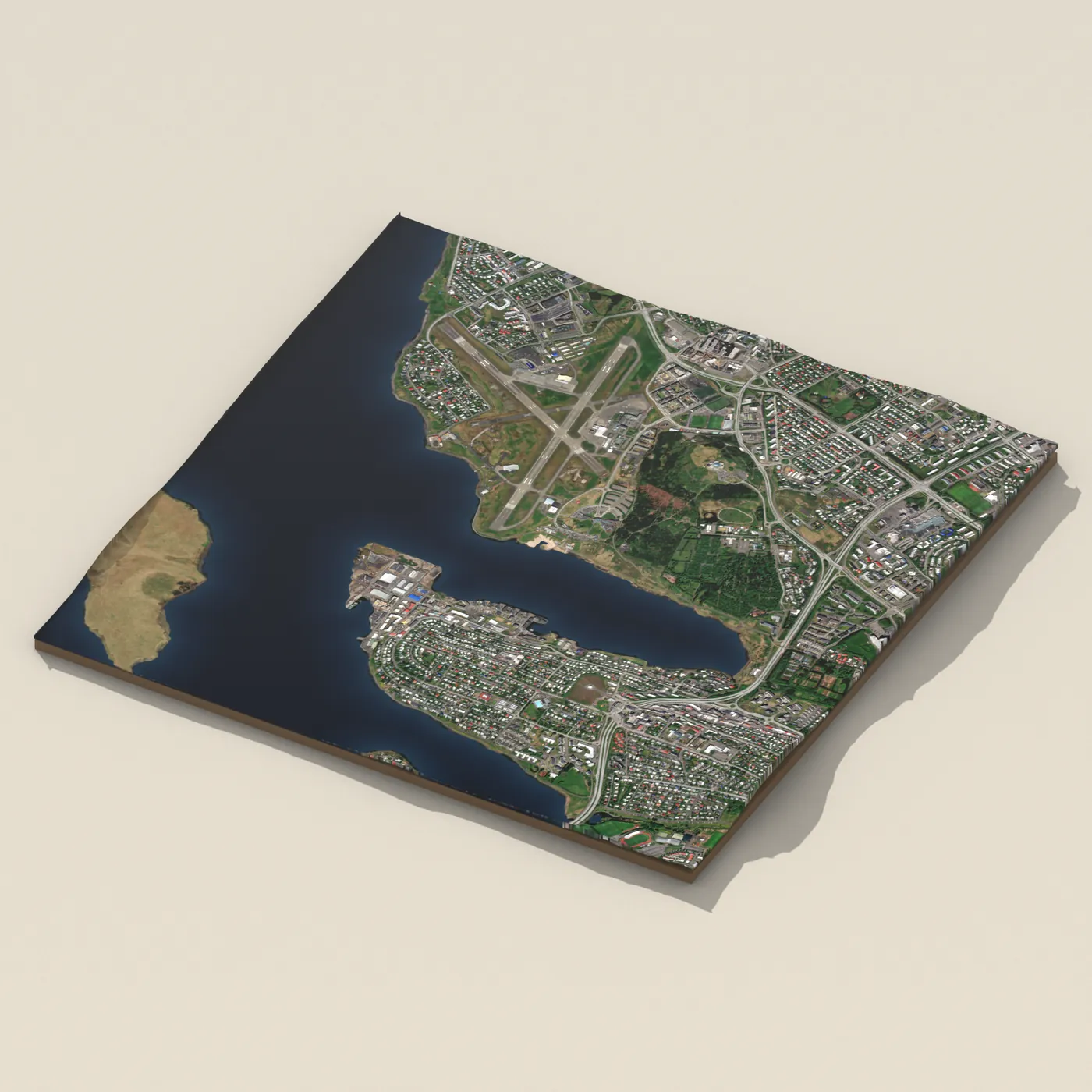 Geothermal hot spring in the Capital Region — 3D terrain render (no visitor photo yet)