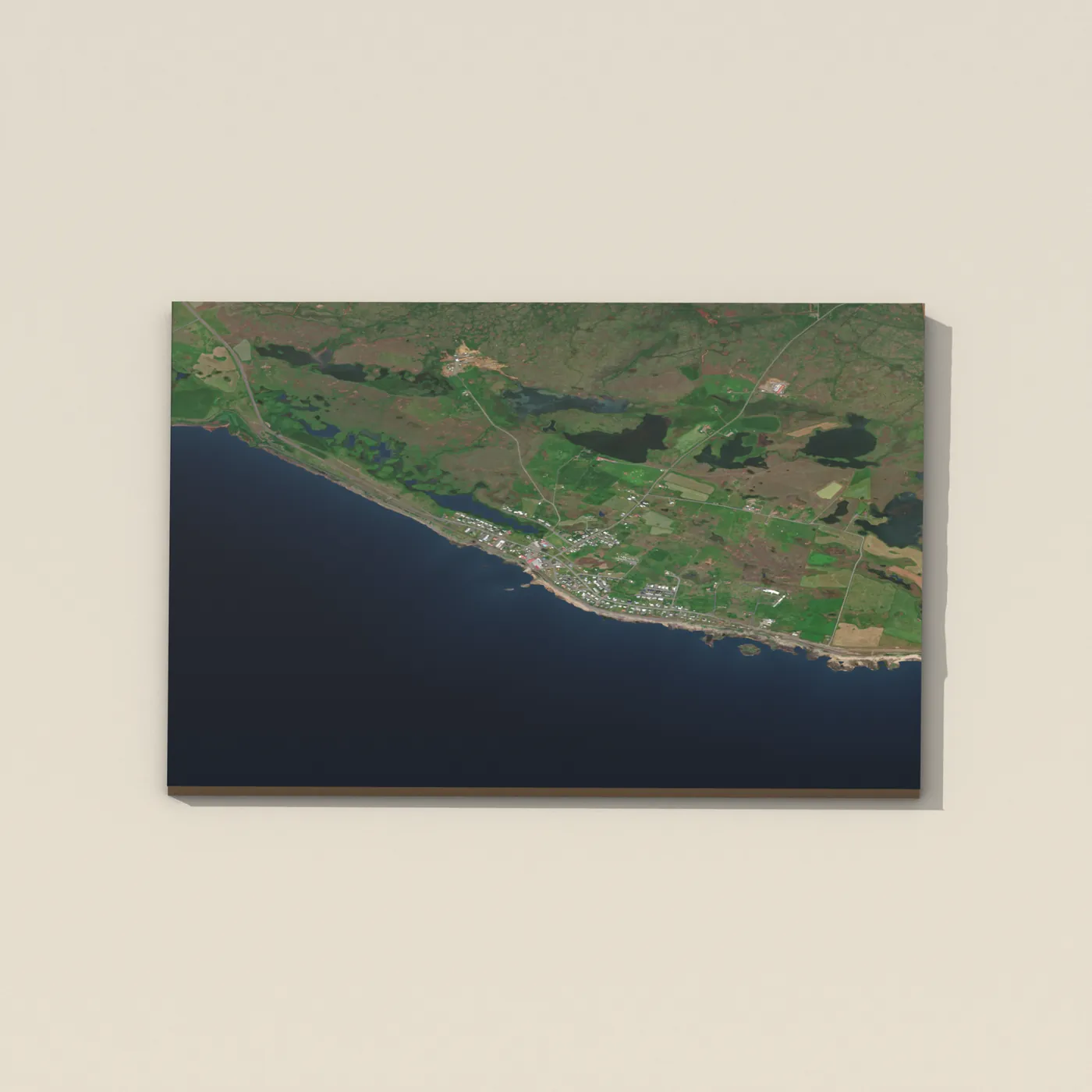 Geothermal hot spring near Árborg — 3D terrain render (no visitor photo yet)