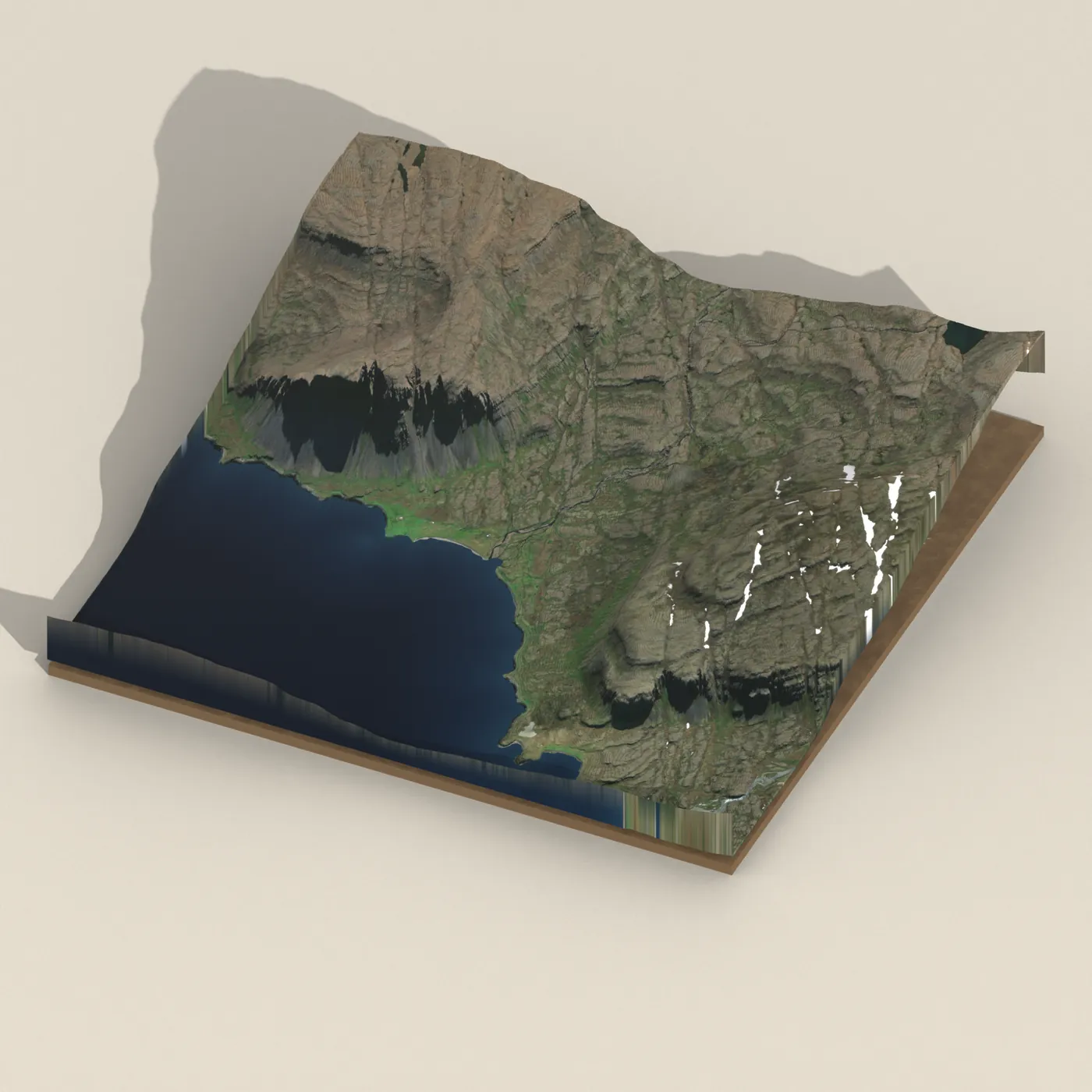 Geothermal hot spring near Árneshreppur — 3D terrain render (no visitor photo yet)