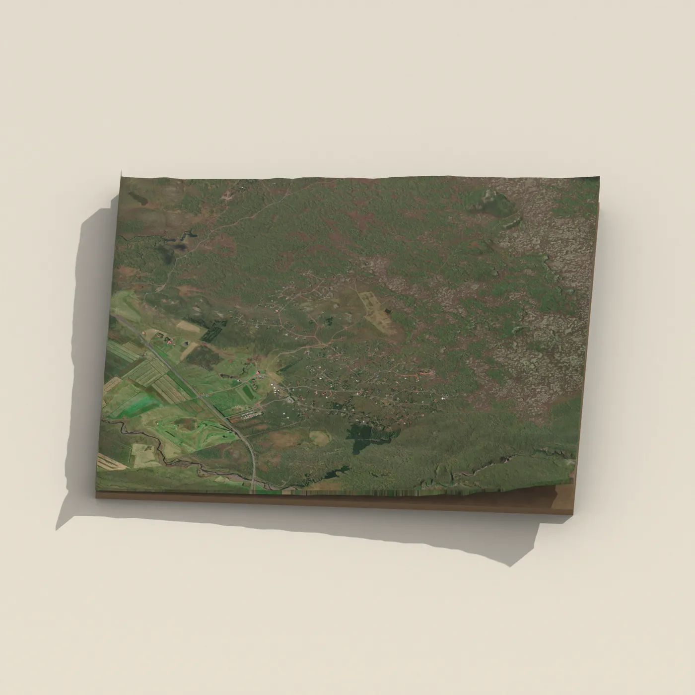 Geothermal hot spring near Bláskógabyggð — 3D terrain render (no visitor photo yet)