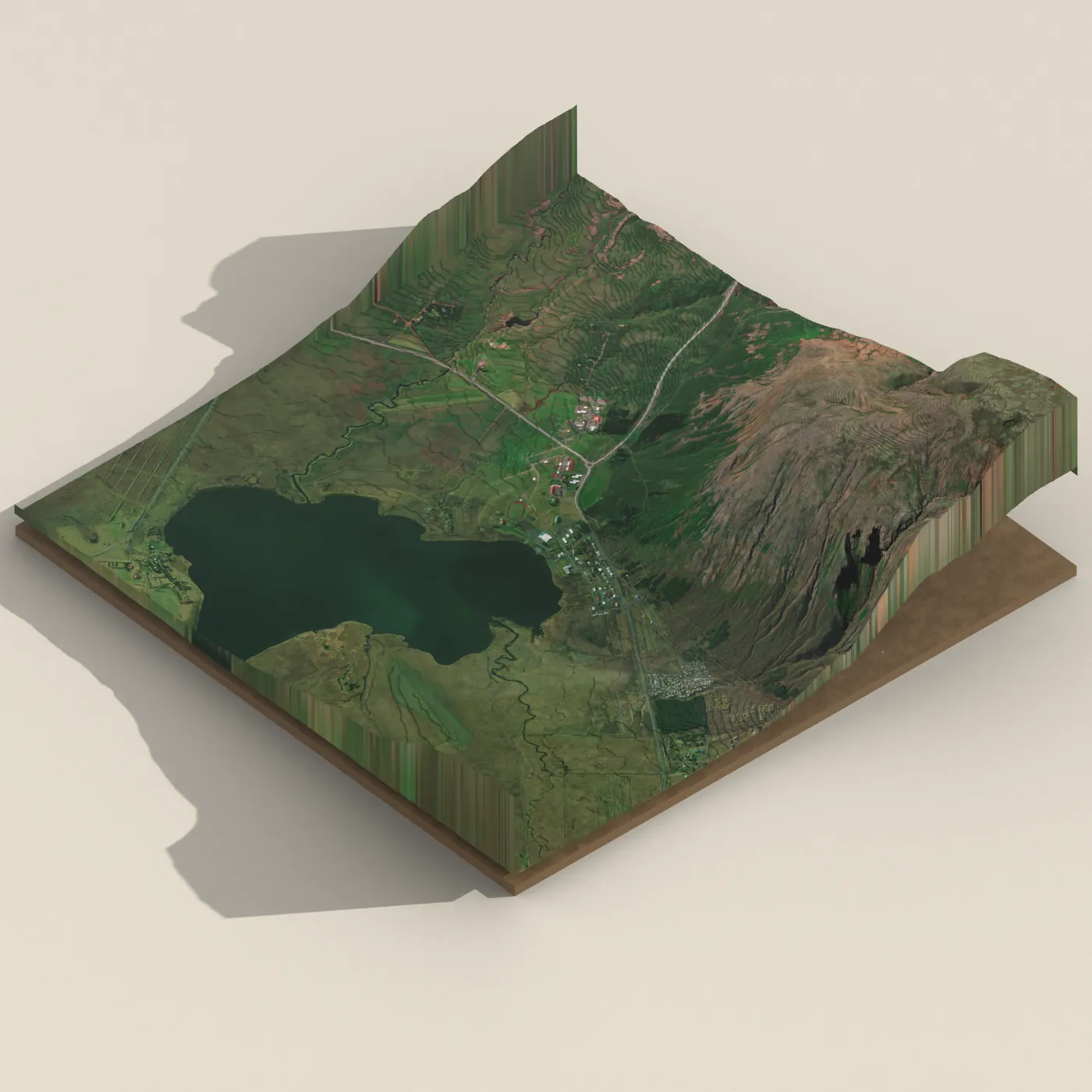 Geothermal hot spring near Bláskógabyggð — 3D terrain render (no visitor photo yet)
