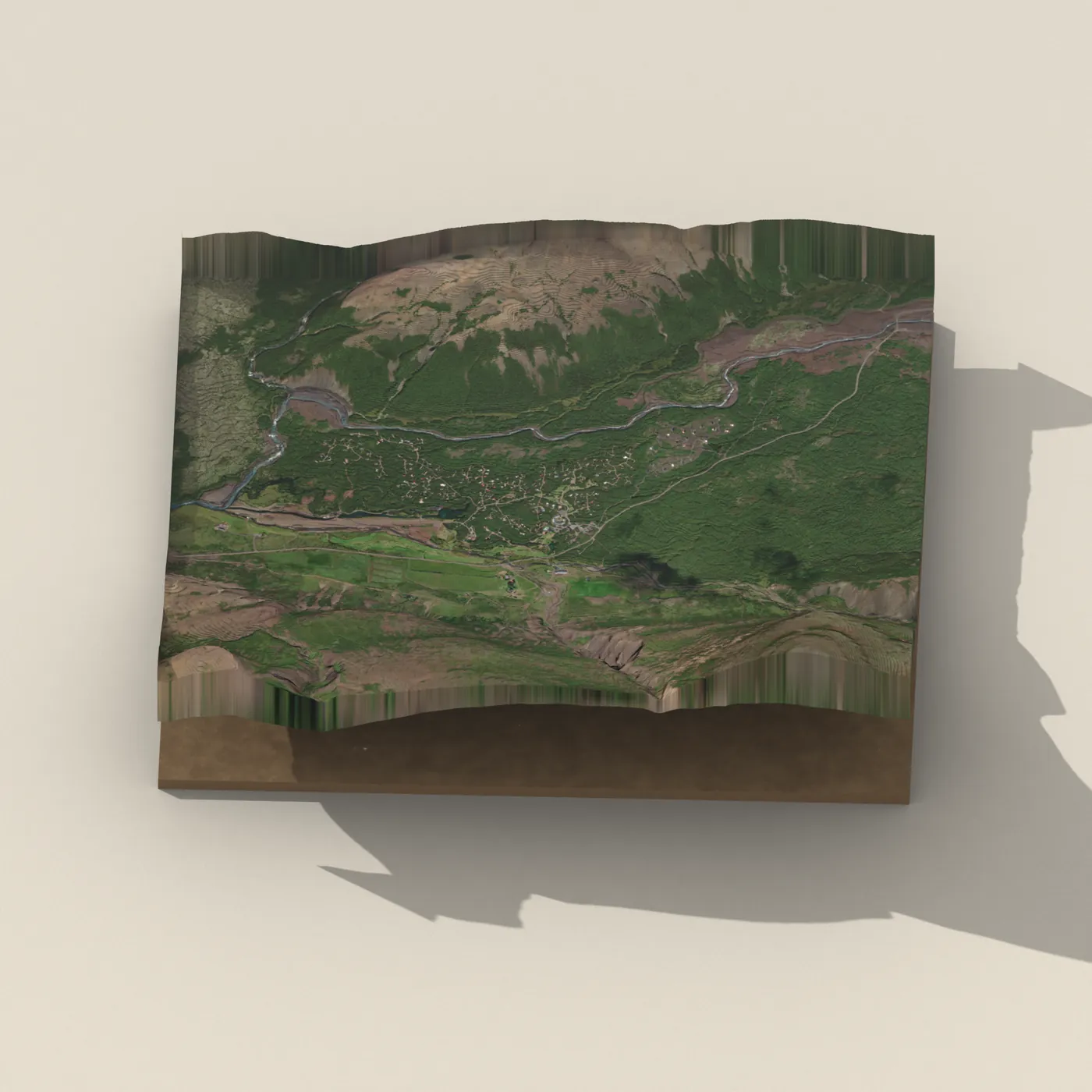 Geothermal hot spring near Borgarbyggð — 3D terrain render (no visitor photo yet)