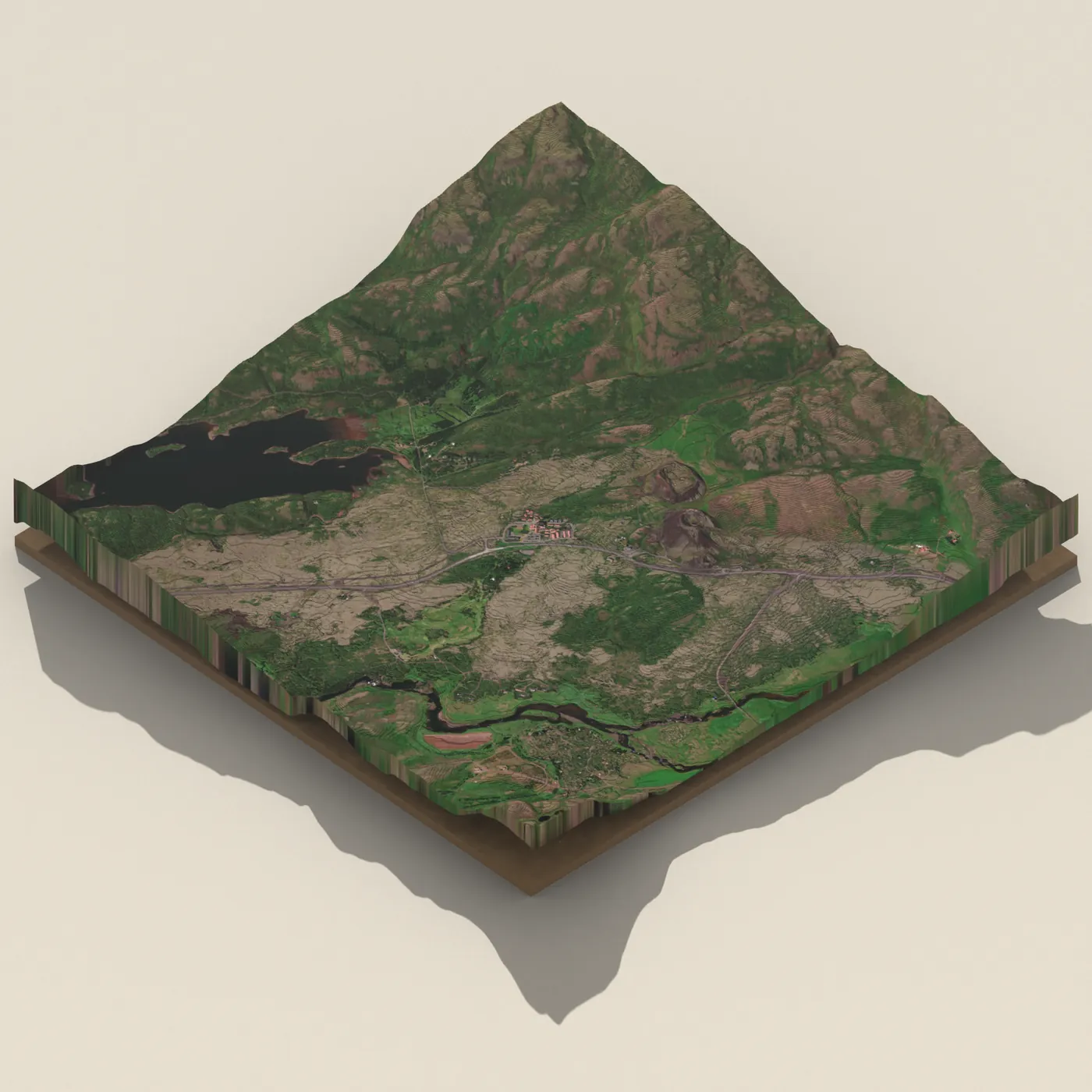 Geothermal hot spring near Borgarbyggð — 3D terrain render (no visitor photo yet)