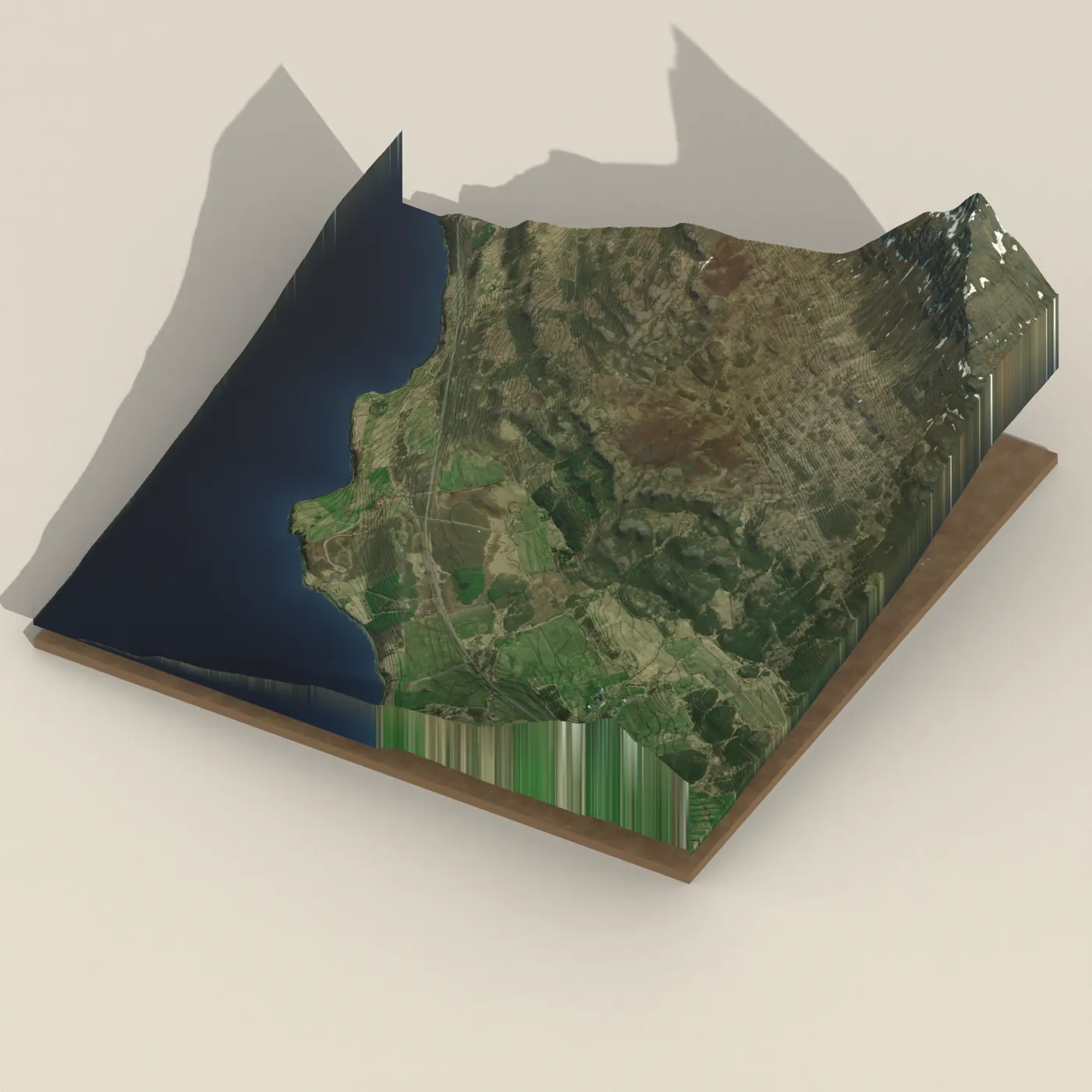 Geothermal hot spring near Dalvíkurbyggð — 3D terrain render (no visitor photo yet)