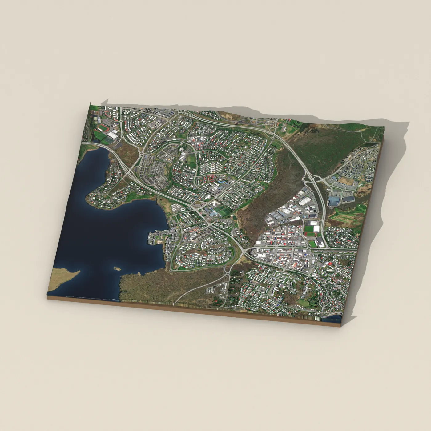 Geothermal hot spring near Garðabær — 3D terrain render (no visitor photo yet)