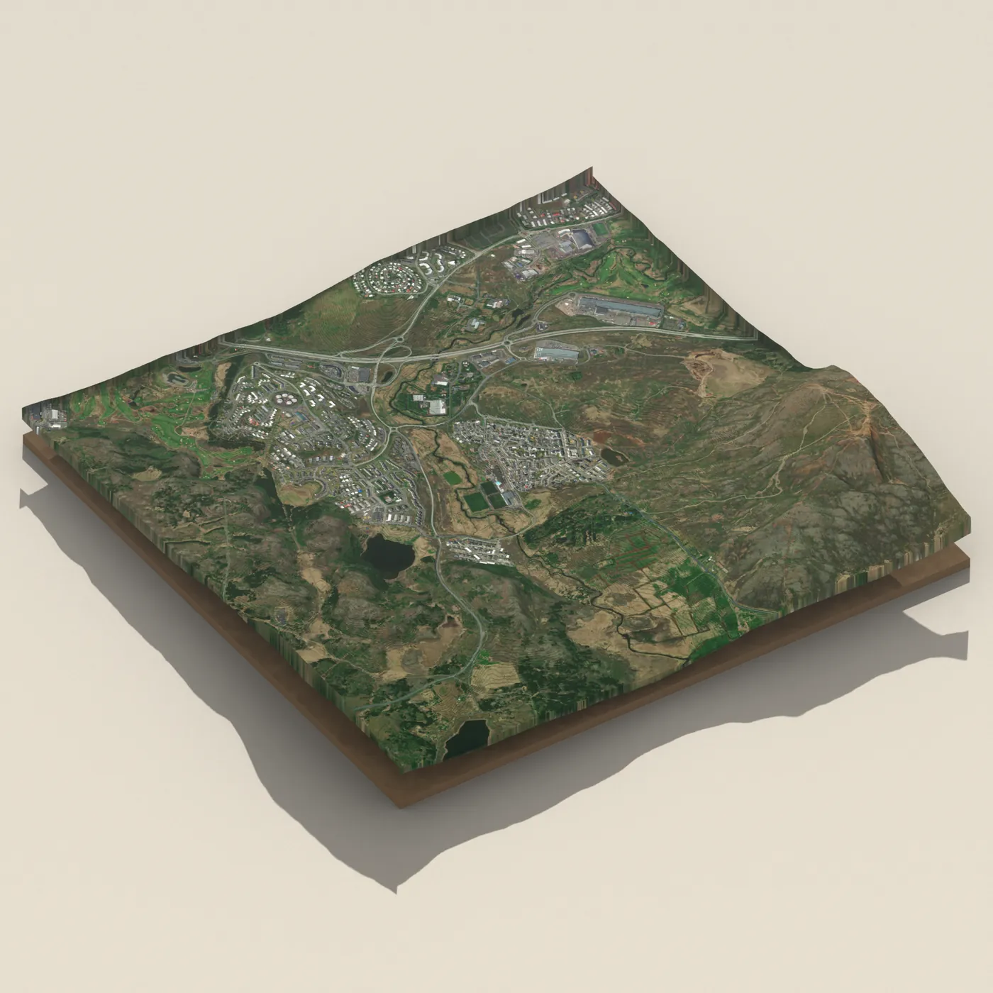 Geothermal hot spring near Grafarholt og Úlfarsárdalur — 3D terrain render (no visitor photo yet)