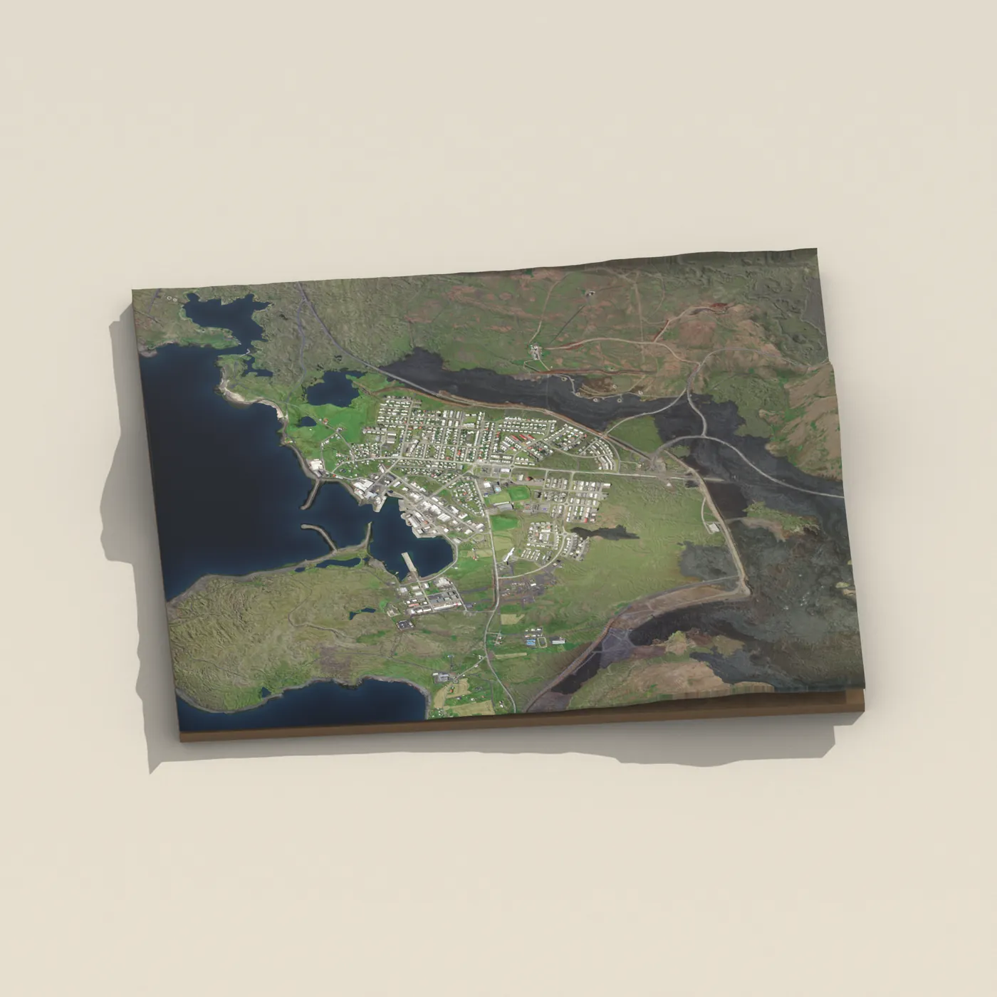 Geothermal hot spring near Grindavík — 3D terrain render (no visitor photo yet)