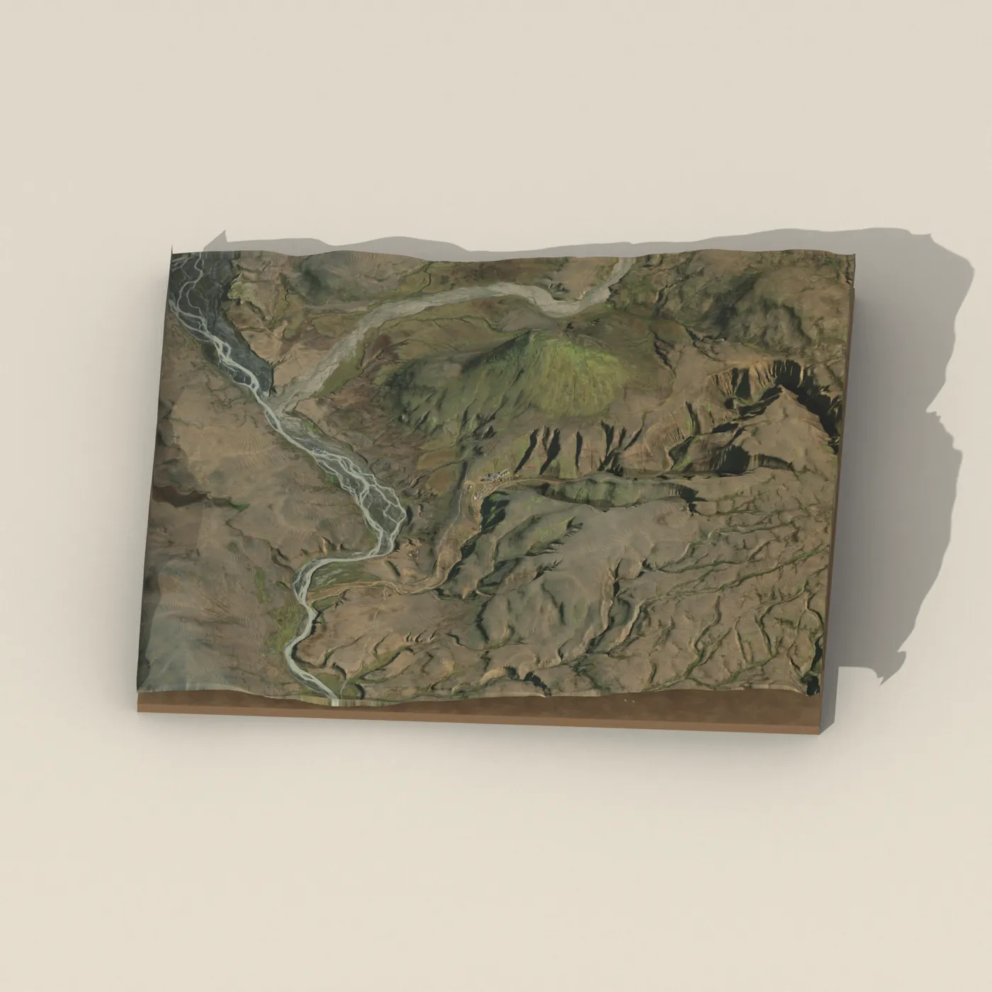 Geothermal hot spring near Hrunamannahreppur — 3D terrain render (no visitor photo yet)