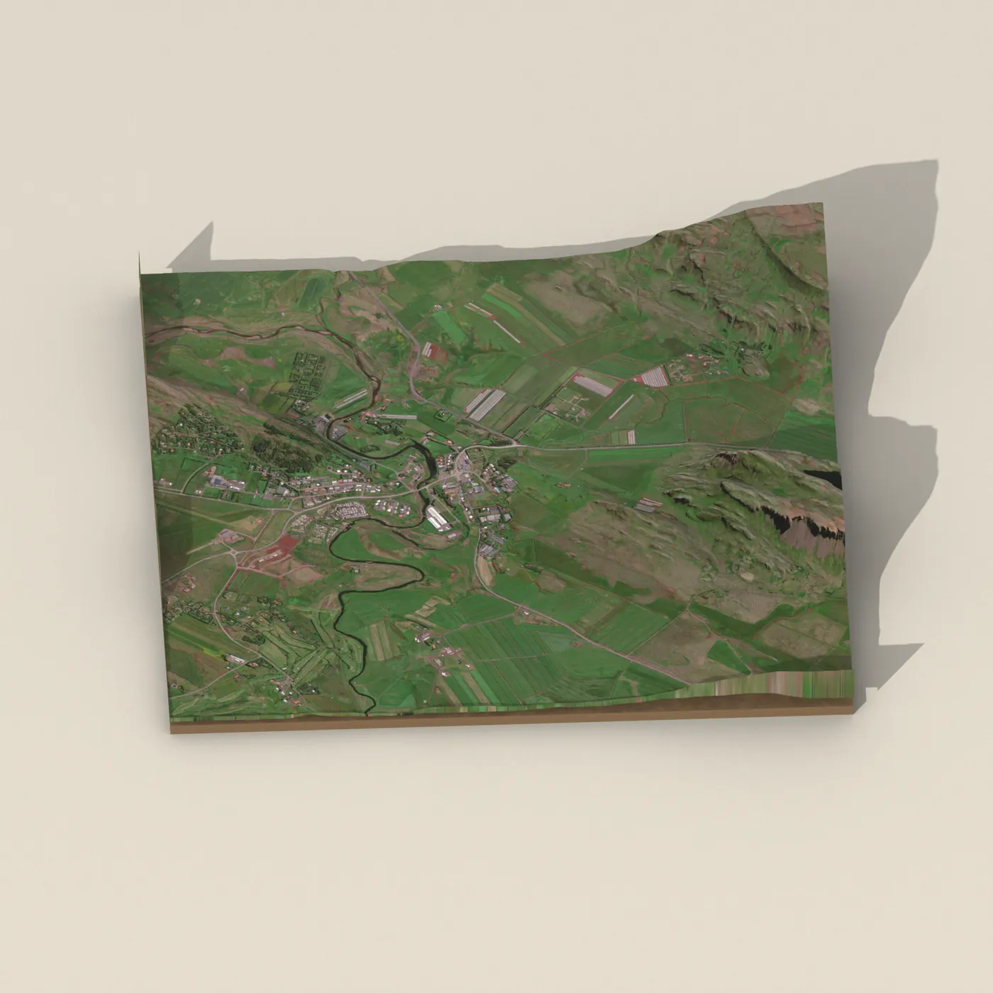 Geothermal hot spring near Hrunamannahreppur — 3D terrain render (no visitor photo yet)