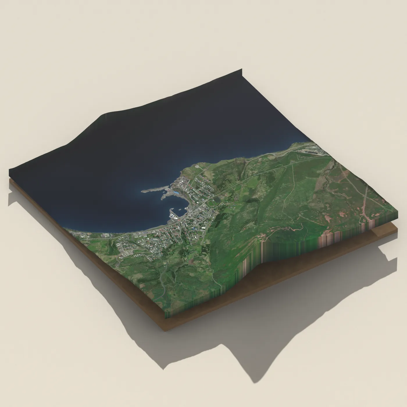Geothermal hot spring near Húsavík — 3D terrain render (no visitor photo yet)