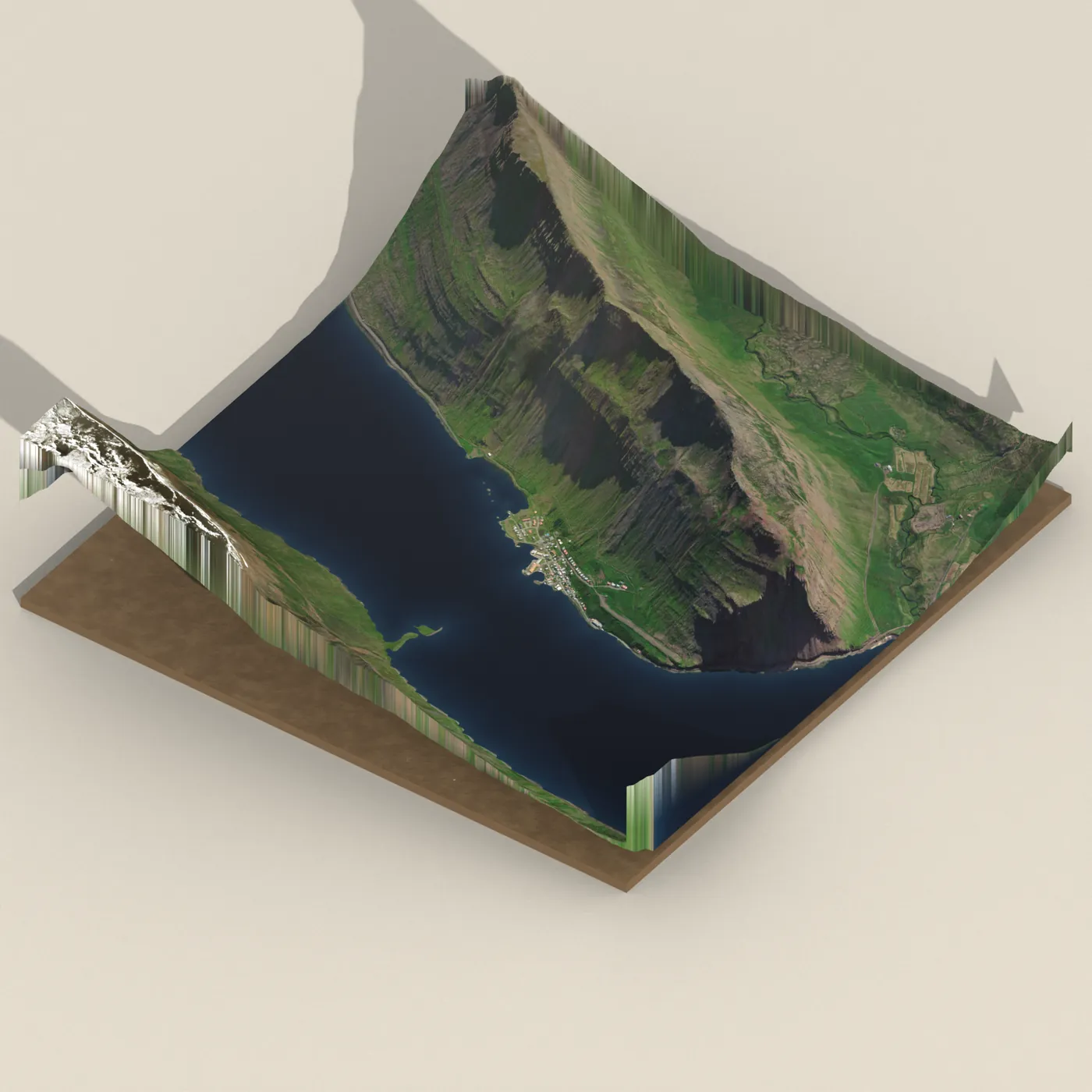 Geothermal hot spring near Ísafjarðarbær — 3D terrain render (no visitor photo yet)