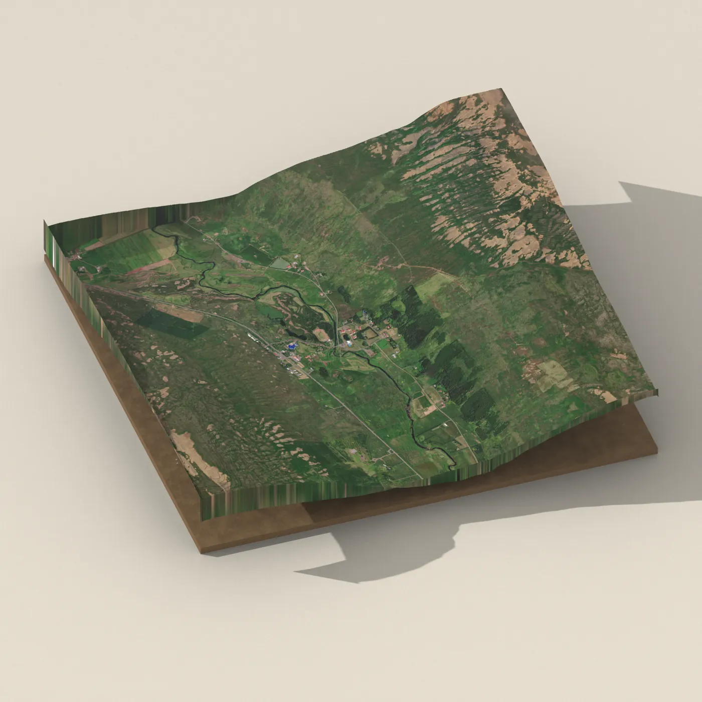Geothermal hot spring near Laugar — 3D terrain render (no visitor photo yet)