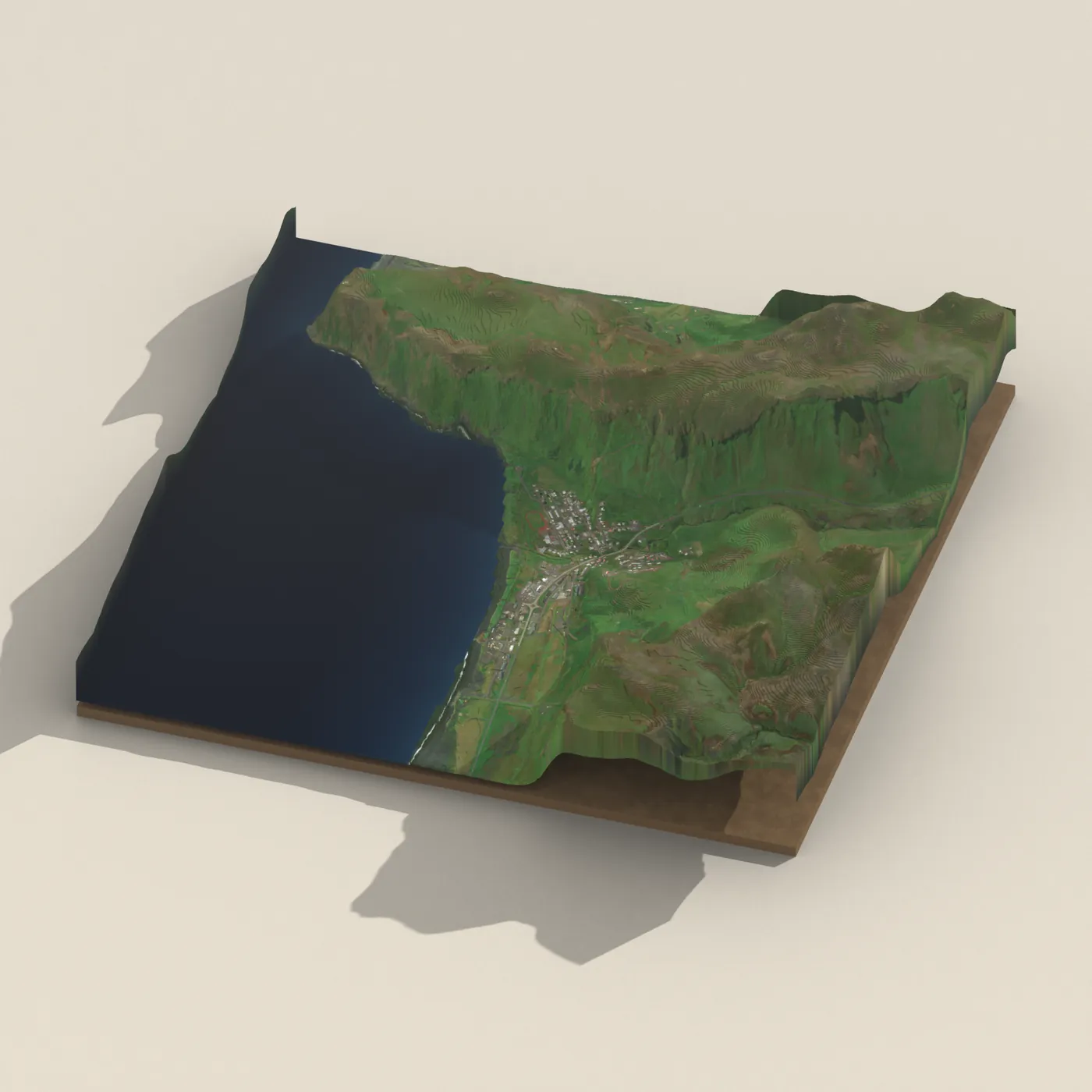 Geothermal hot spring near Mýrdalshreppur — 3D terrain render (no visitor photo yet)