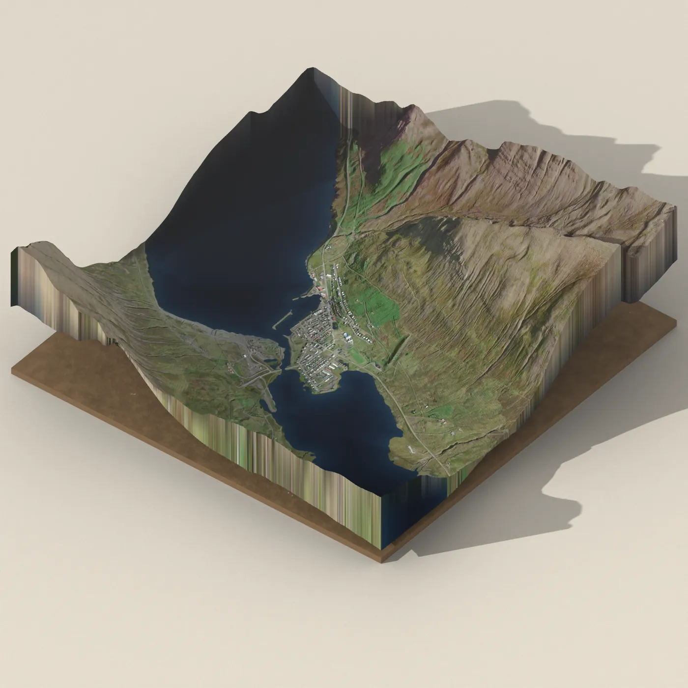 Geothermal hot spring near Ólafsfjörður — 3D terrain render (no visitor photo yet)