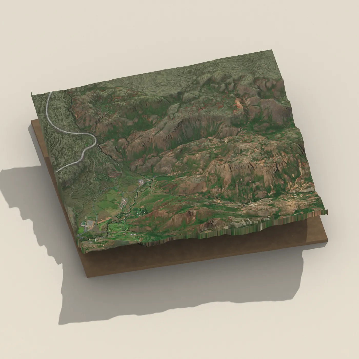 Geothermal hot spring near Ölfus — 3D terrain render (no visitor photo yet)