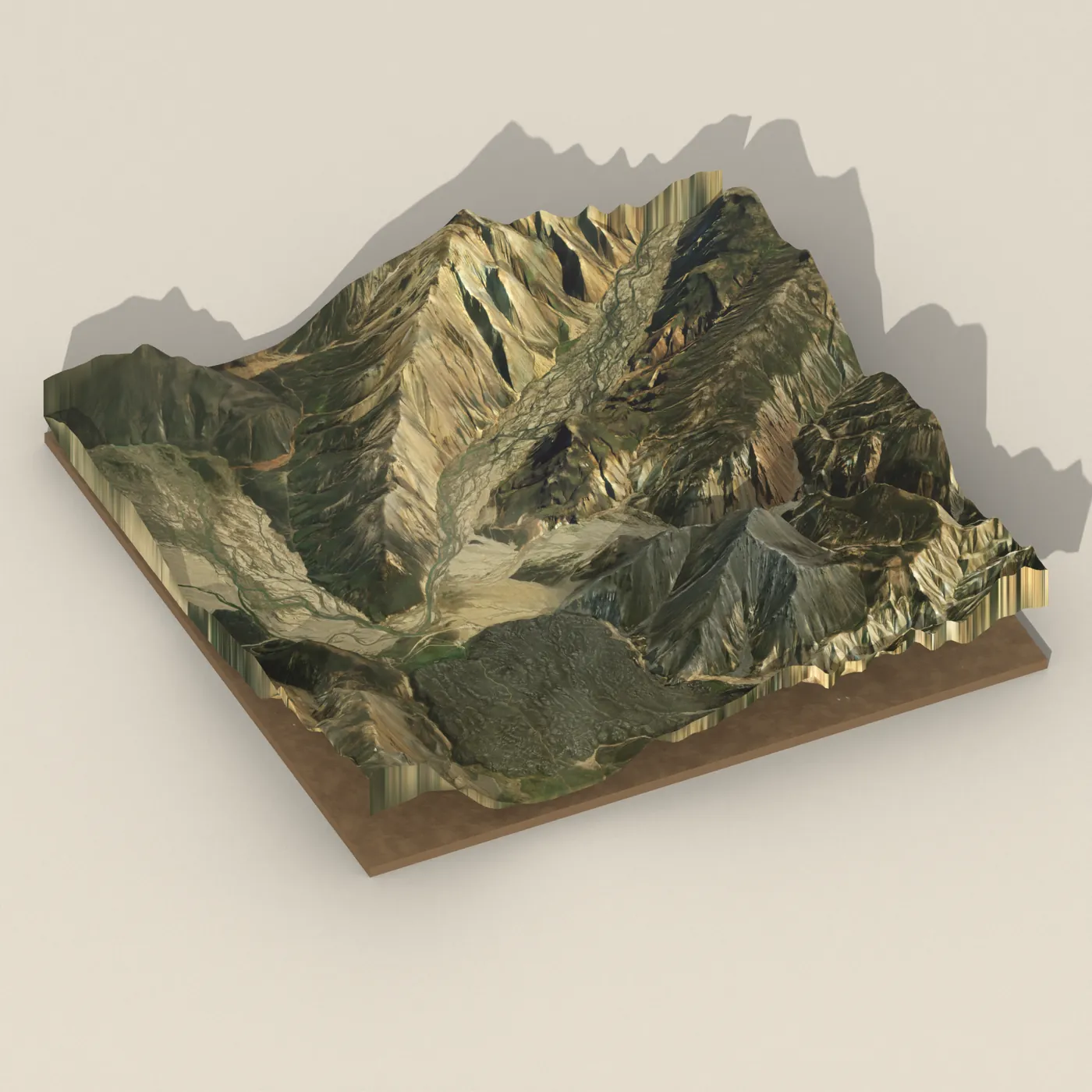 Geothermal hot spring near Rangárþing ytra — 3D terrain render (no visitor photo yet)