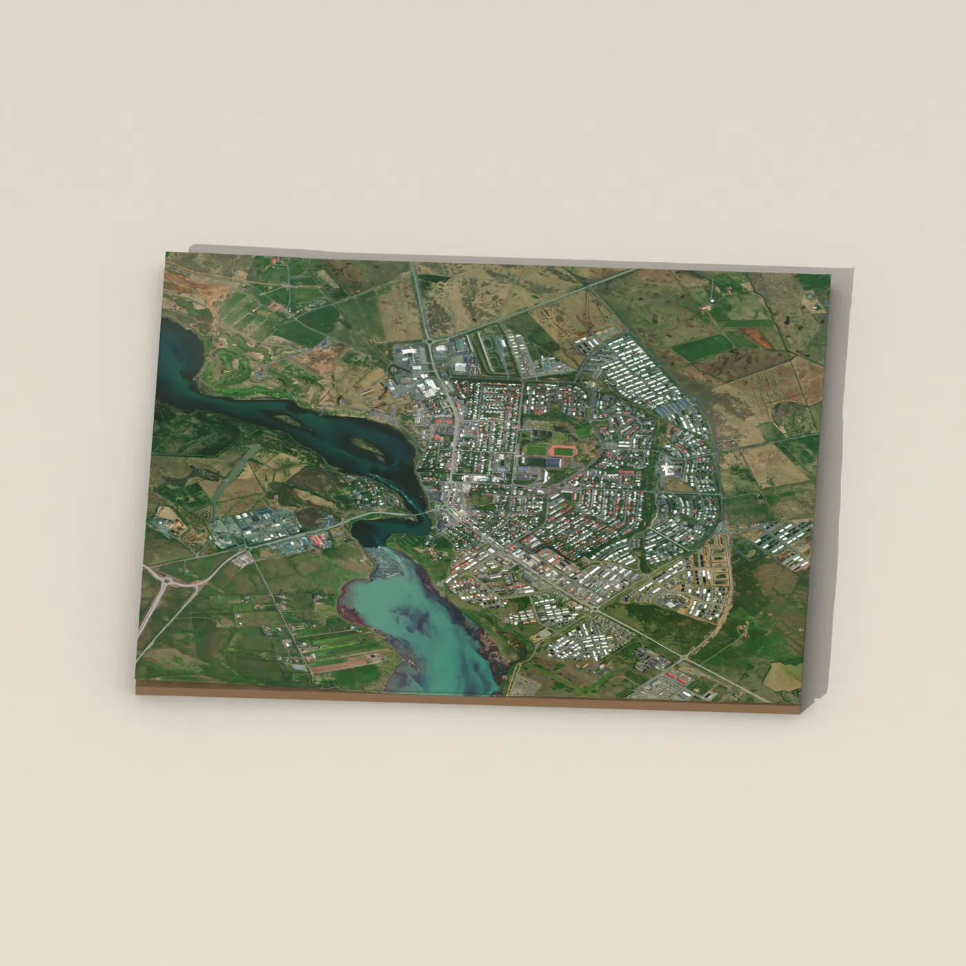 Geothermal hot spring near Selfoss — 3D terrain render (no visitor photo yet)