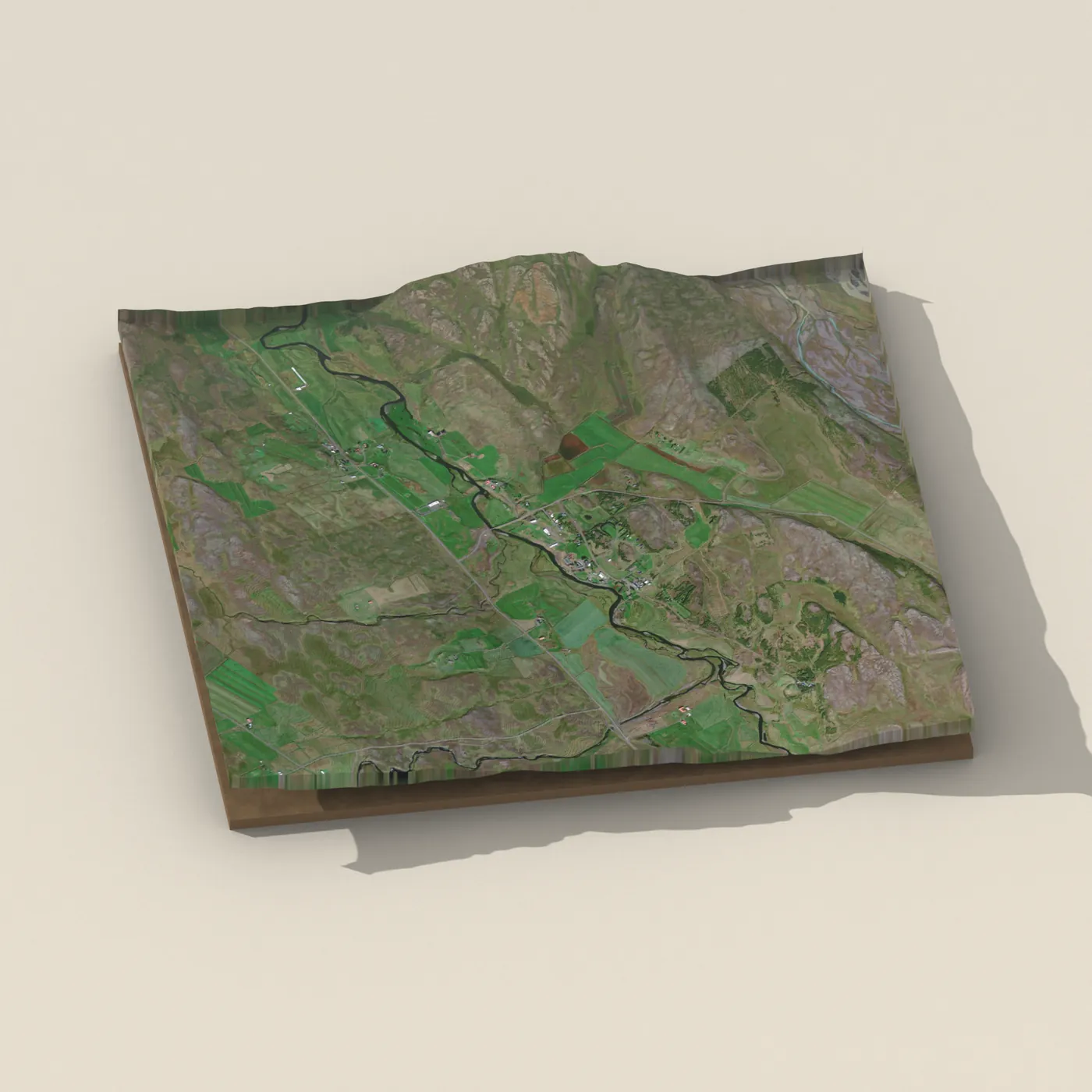 Geothermal hot spring near Skagafjörður — 3D terrain render (no visitor photo yet)