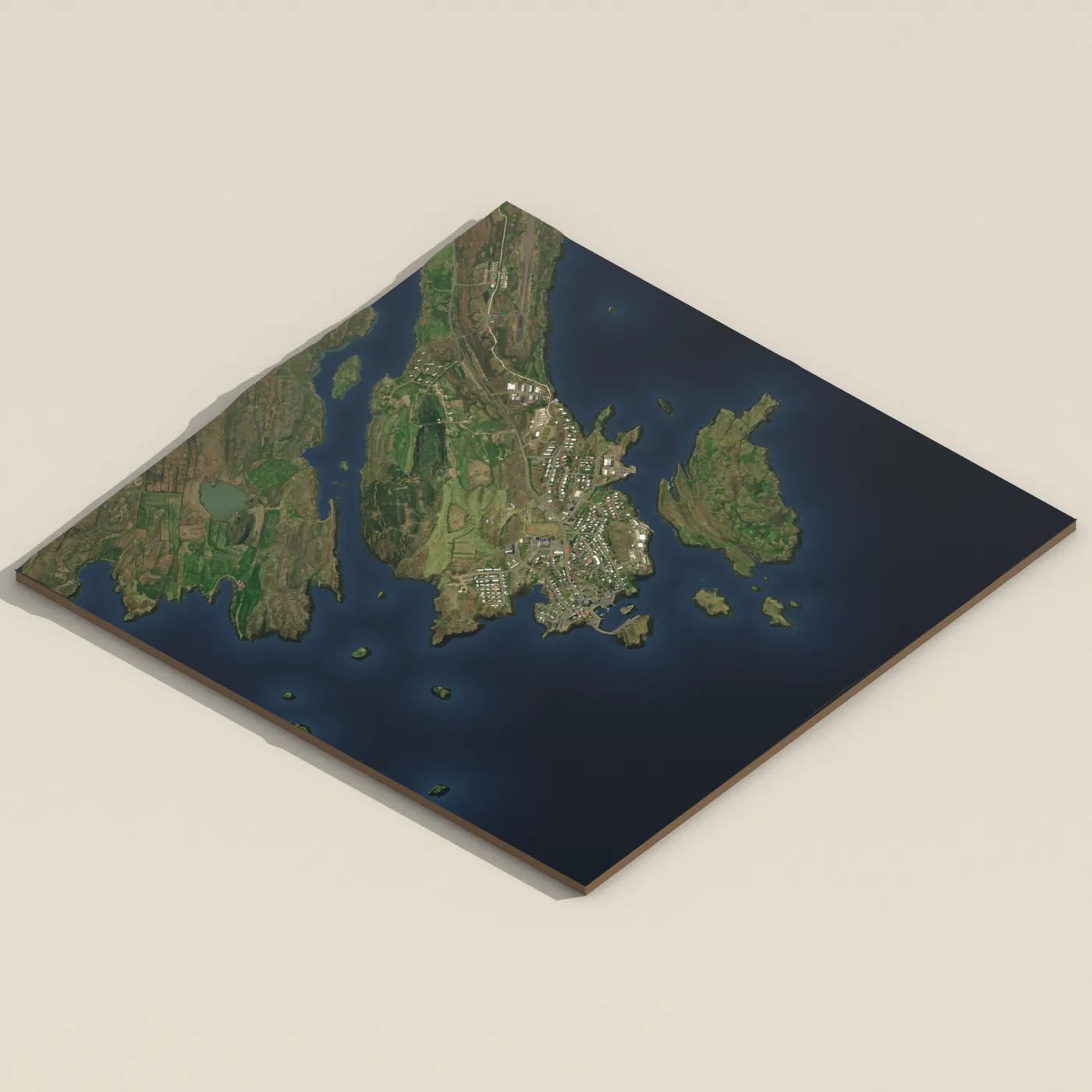 Geothermal hot spring near Stykkishólmur — 3D terrain render (no visitor photo yet)