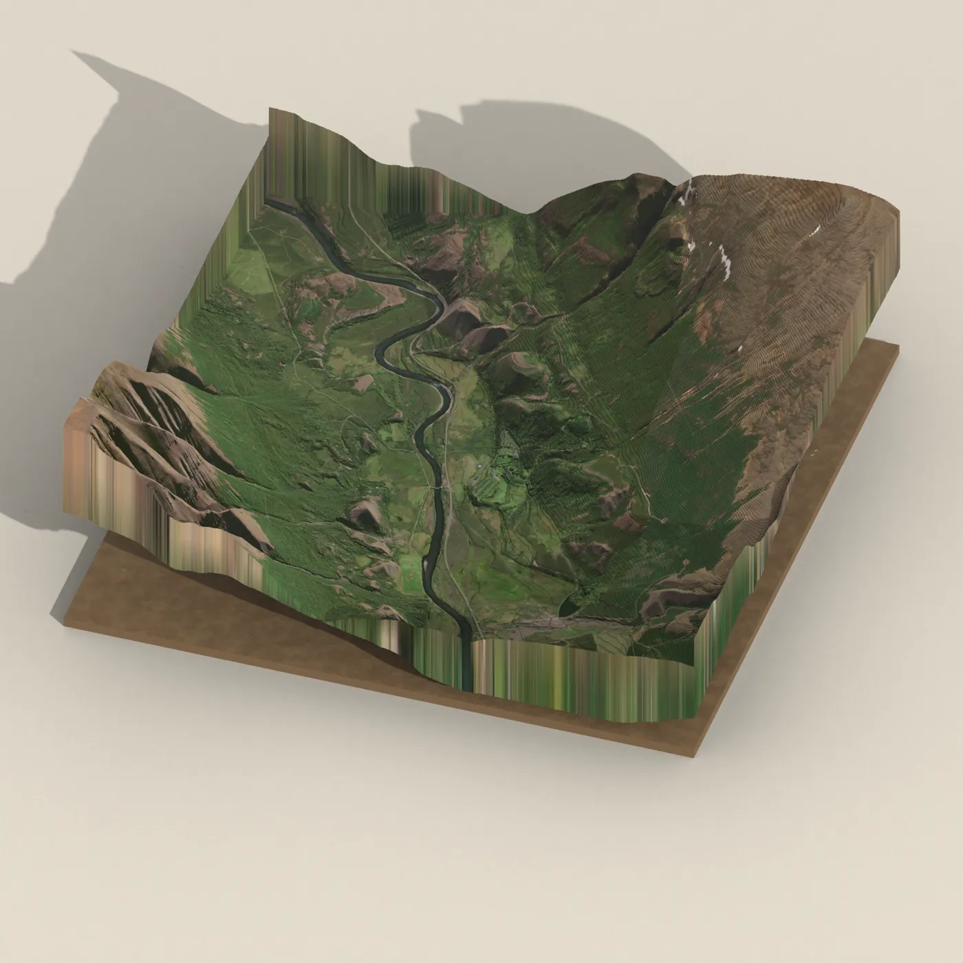 Geothermal hot spring near Þingeyjarsveit — 3D terrain render (no visitor photo yet)