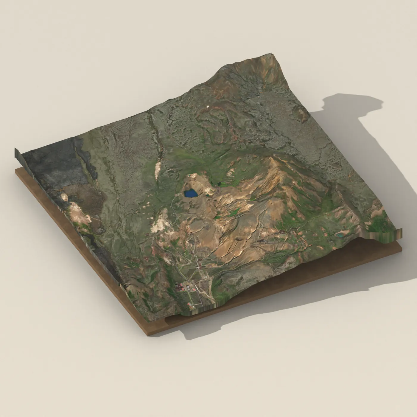 Geothermal hot spring near Þingeyjarsveit — 3D terrain render (no visitor photo yet)