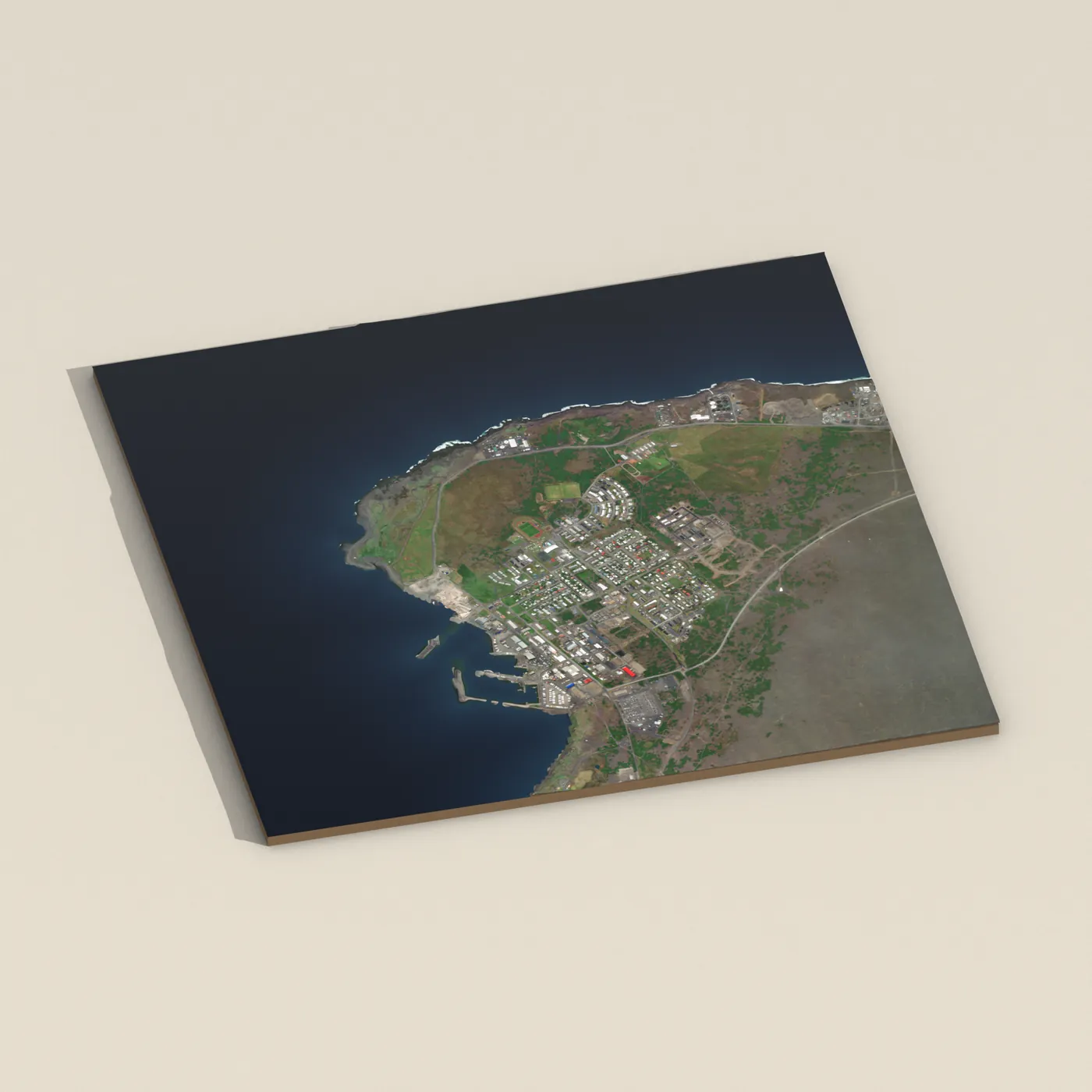 Geothermal hot spring near Þorlákshöfn — 3D terrain render (no visitor photo yet)
